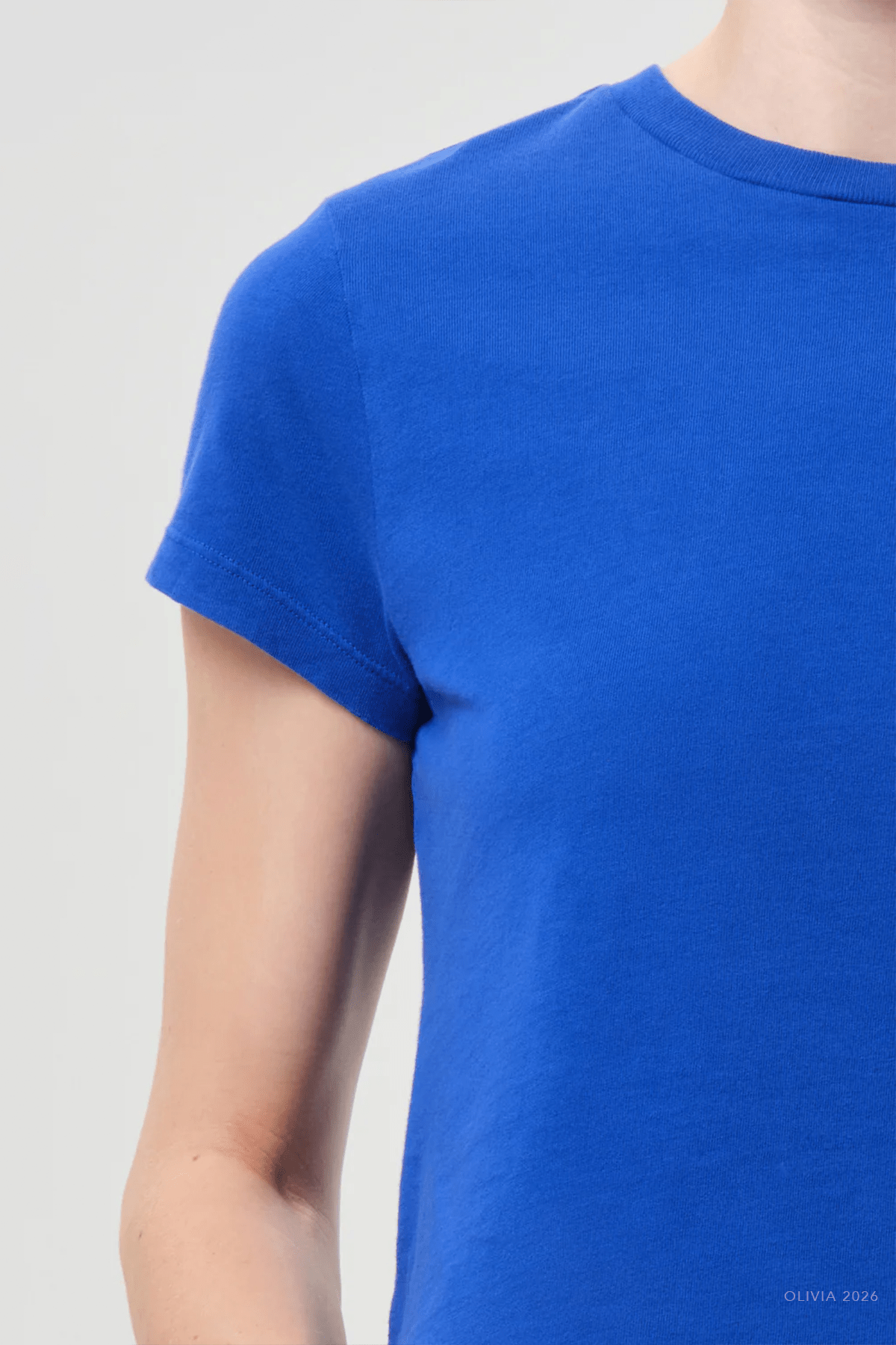 Adine Shrunken Tee in Cobalt - shop - olivia.com