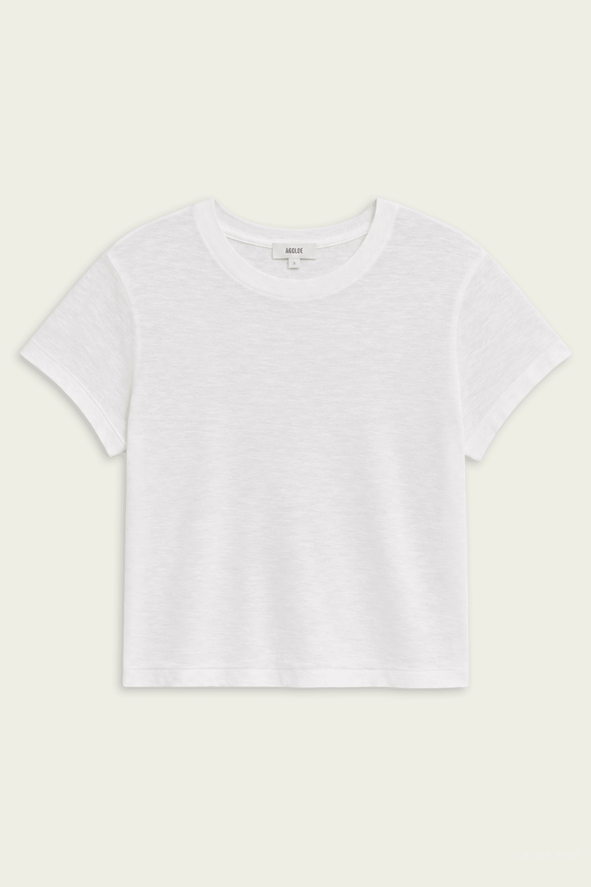Adine Shrunken Tee (Tencel Jersey) in Gesso - shop-olivia.com