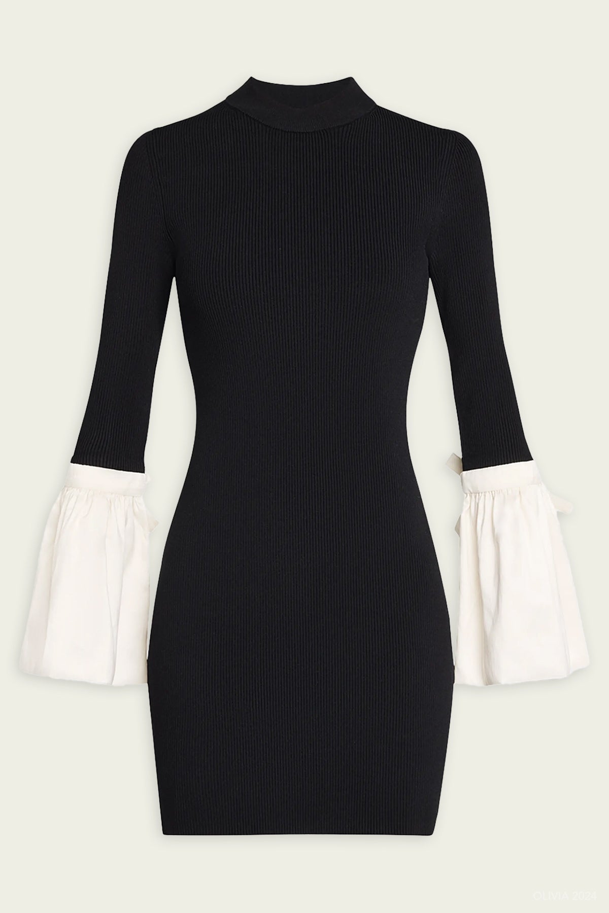 Agathea Knit Combo Mini Dress in Black - shop - olivia.com