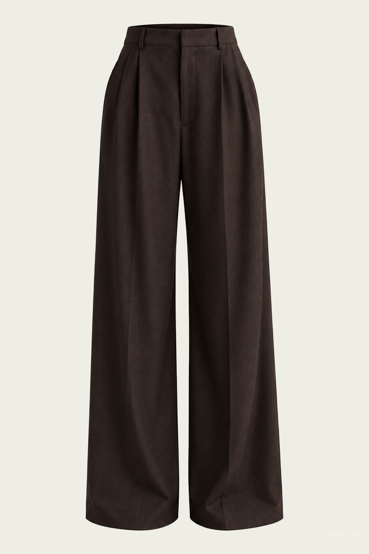 Sathia Trouser (Wool) in Chocolate Heather