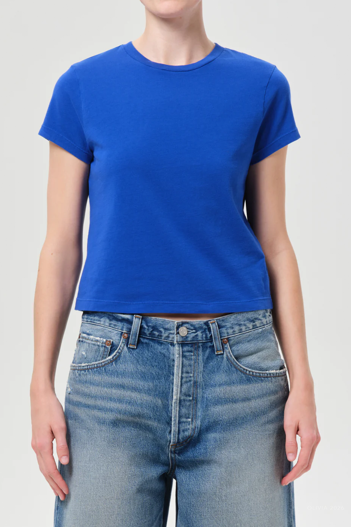 Adine Shrunken Tee in Cobalt
