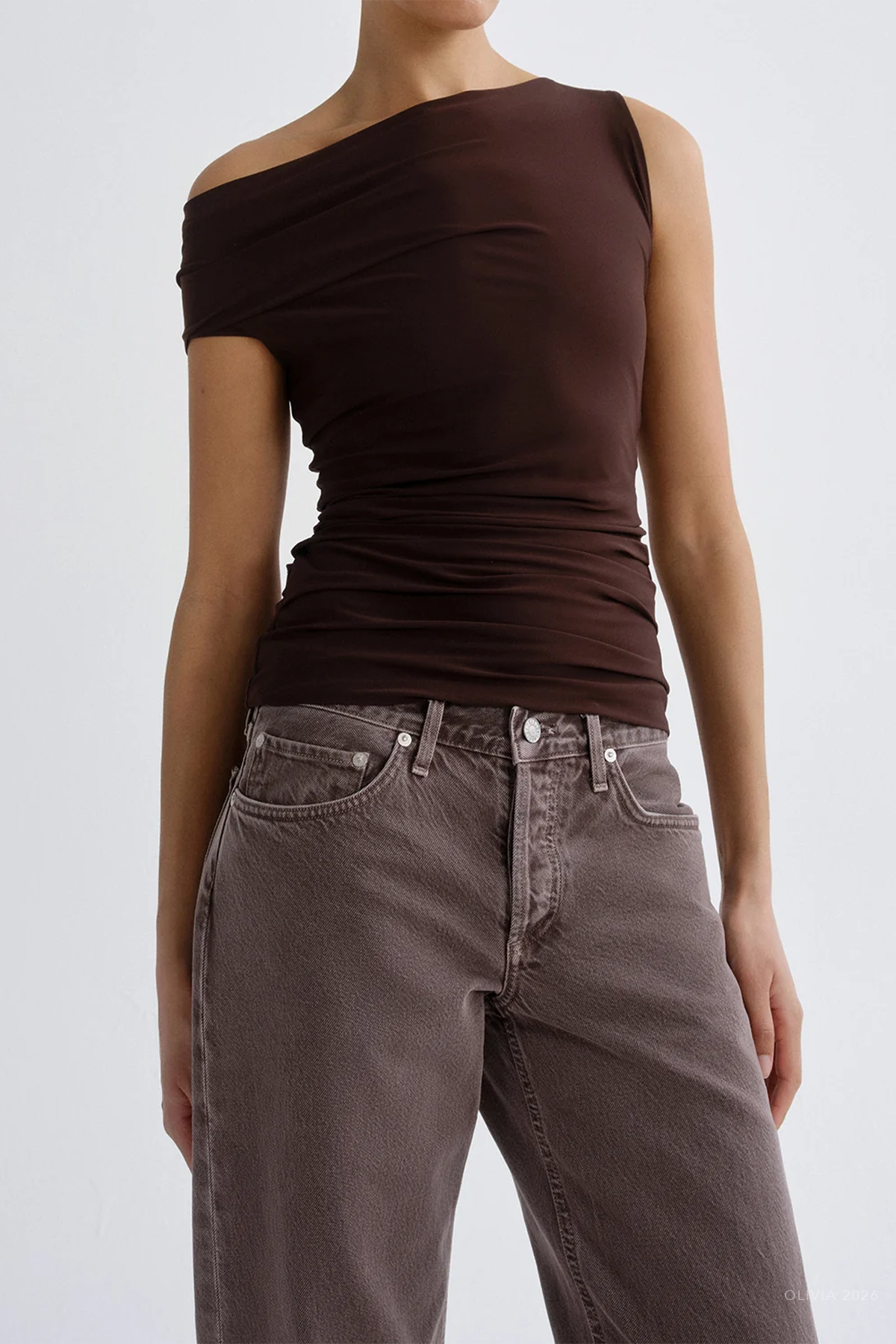 Carlin Top in Chocolate