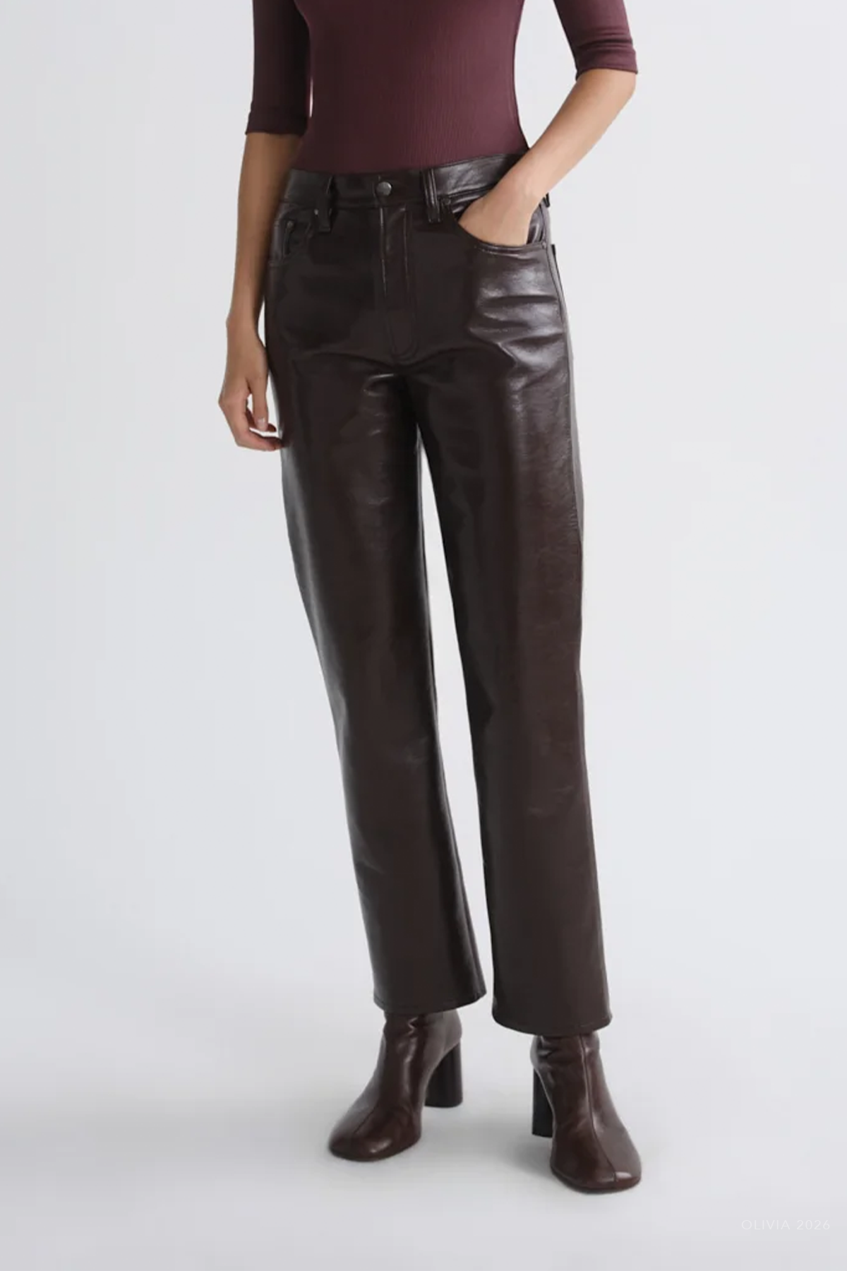 Lana Jean (Recycled Leather) in Madera