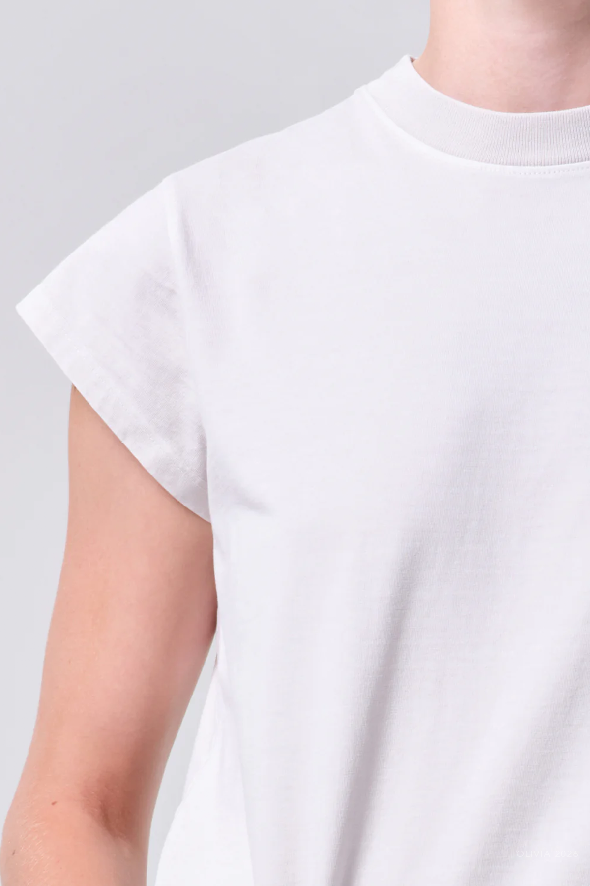 Bryce Long-Line Tee in Bone