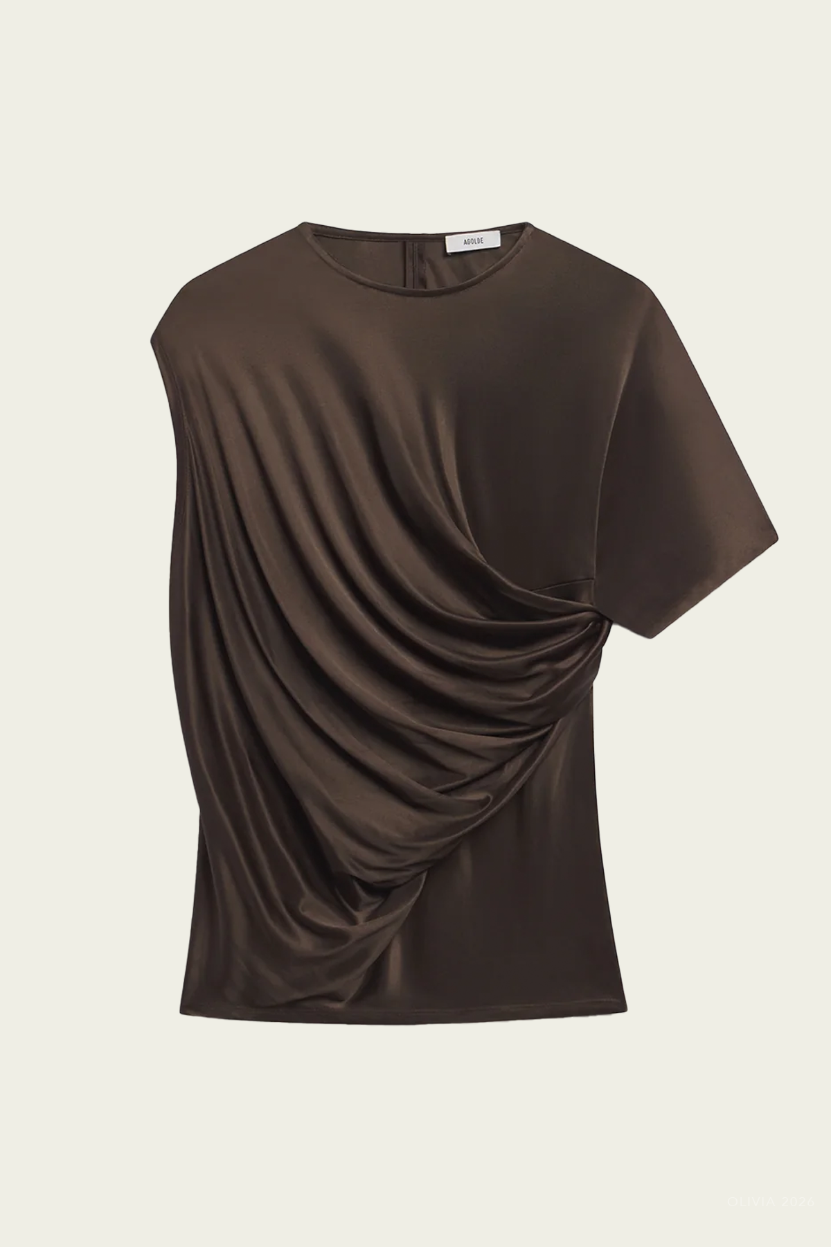 Milena Twist Tee in Bronze