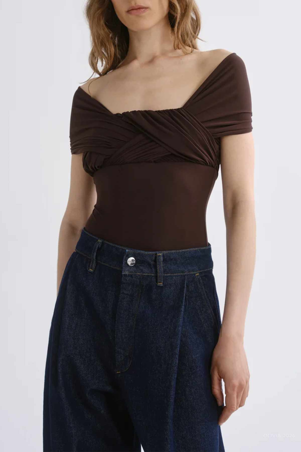 Stam Bodysuit in Chocolate