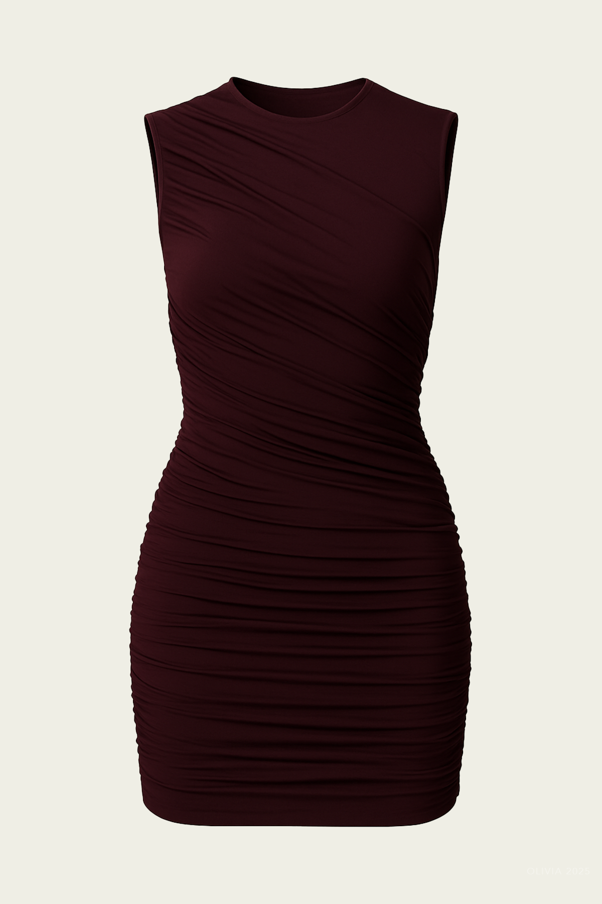 Ester Twist Mini Dress in Root