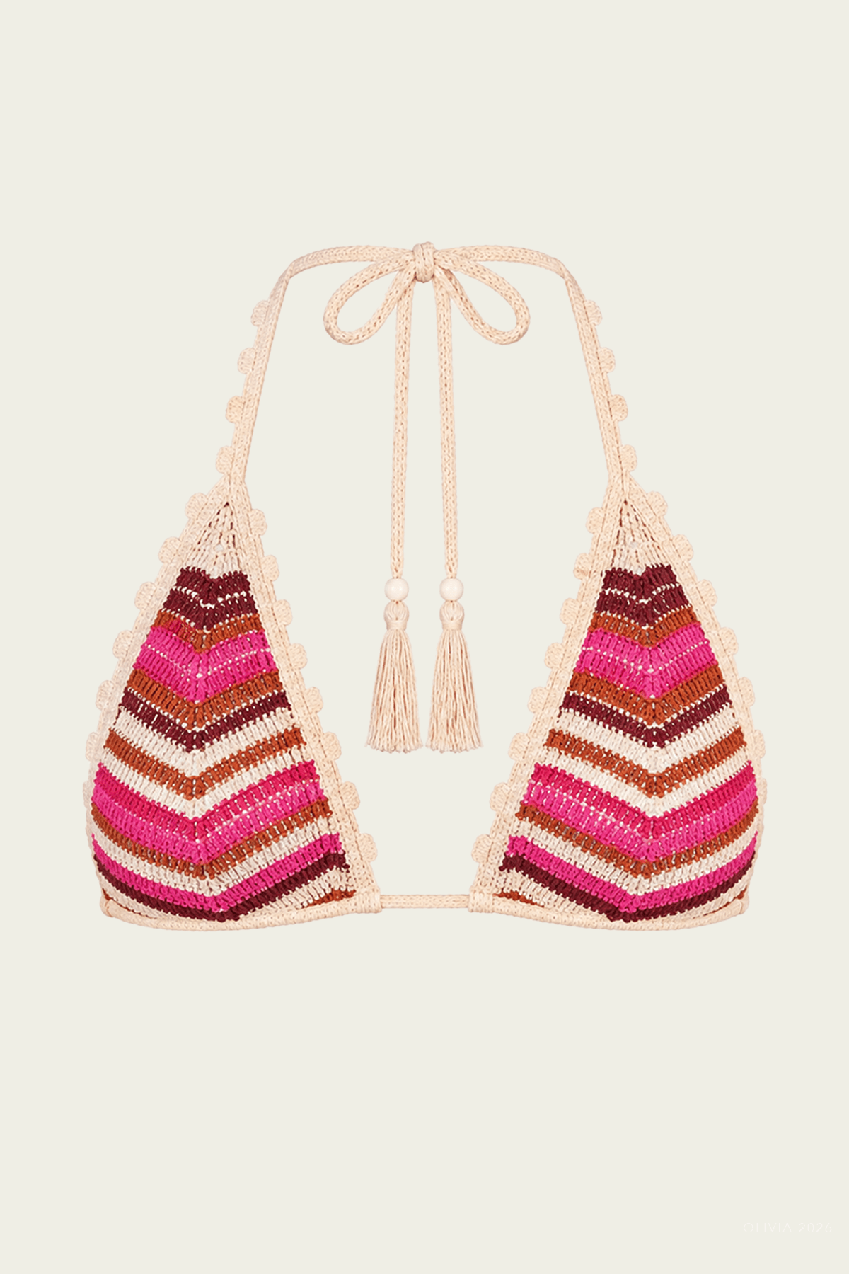 Aida Bikini Top in Berry - shop-olivia.com