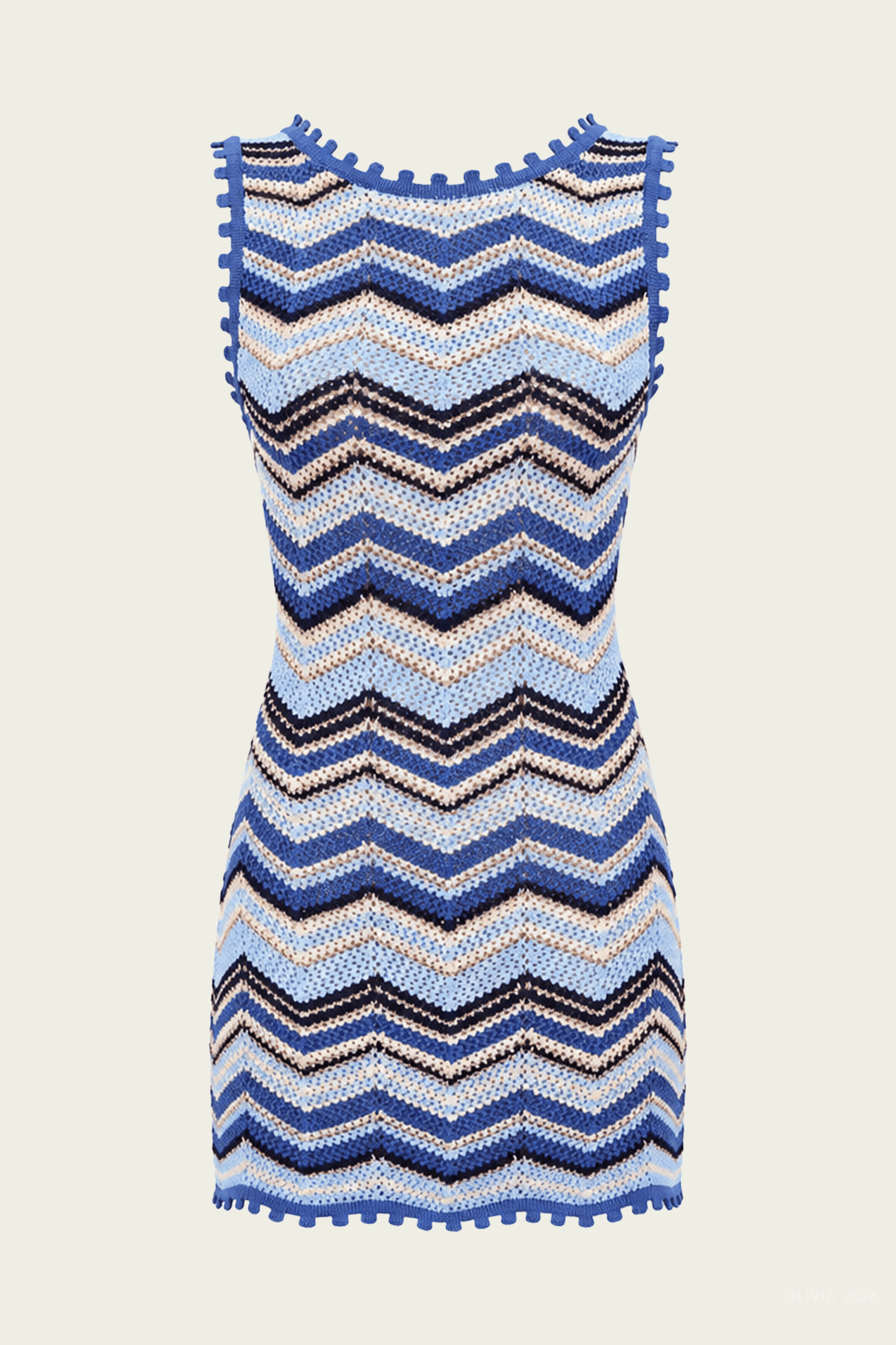 Alba Mini Dress in Marina - shop-olivia.com