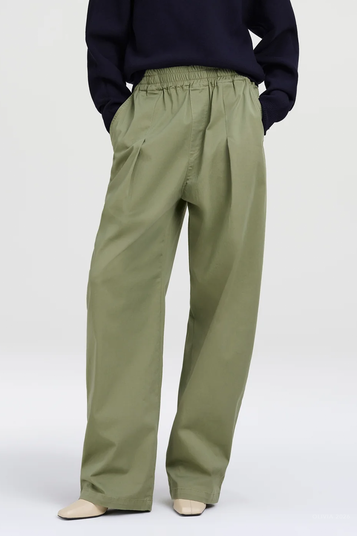 Palmer Cotton Twill Pant in Eucalyptus