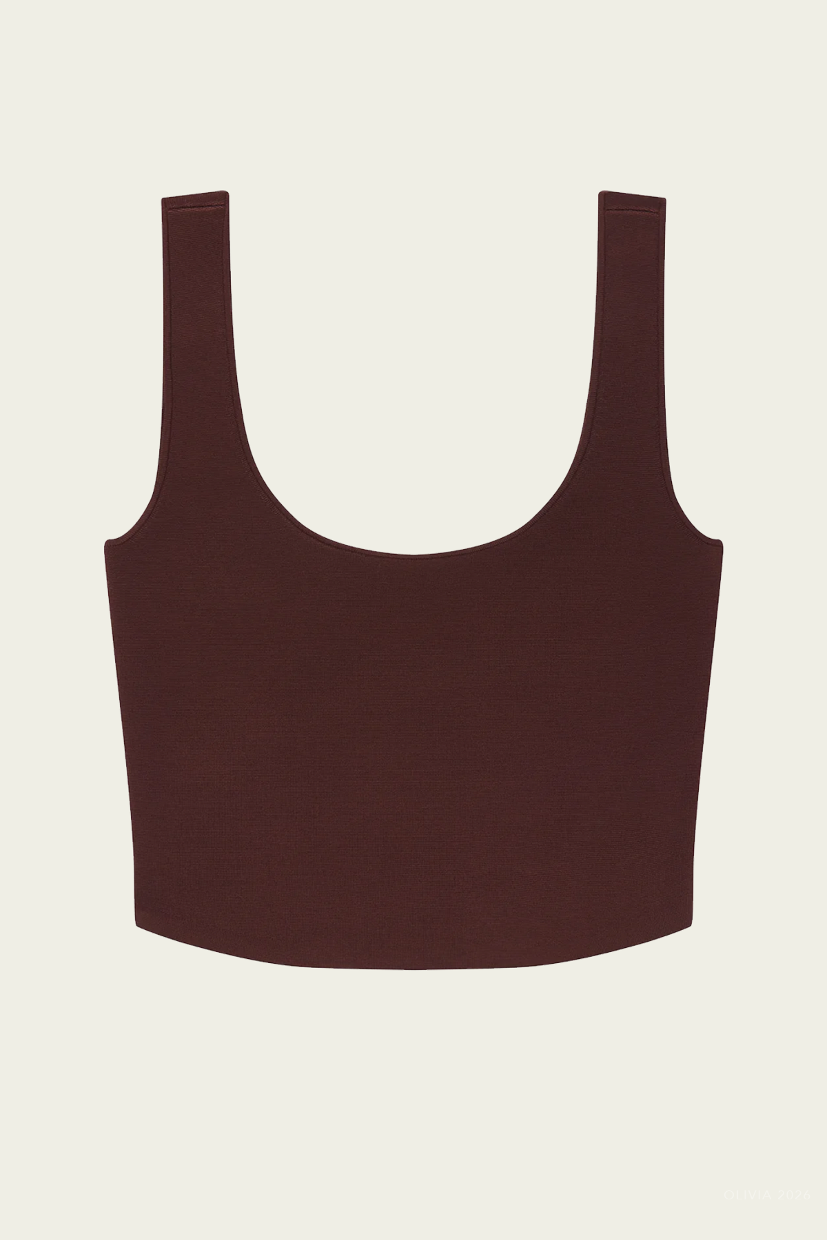 Farrah Compact Knit Tank in Marron