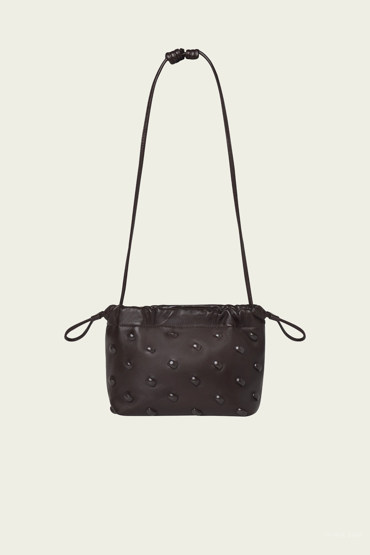 Arden Studded Leather Bag in Ganache