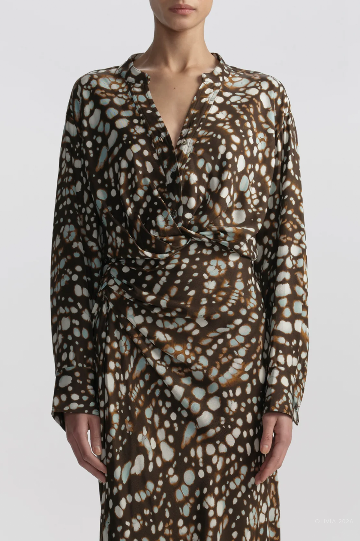 Luca Printed Top in Ganache Multi