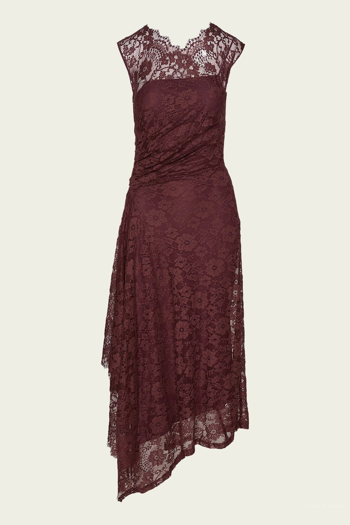 Gia Lace Dress in Marron
