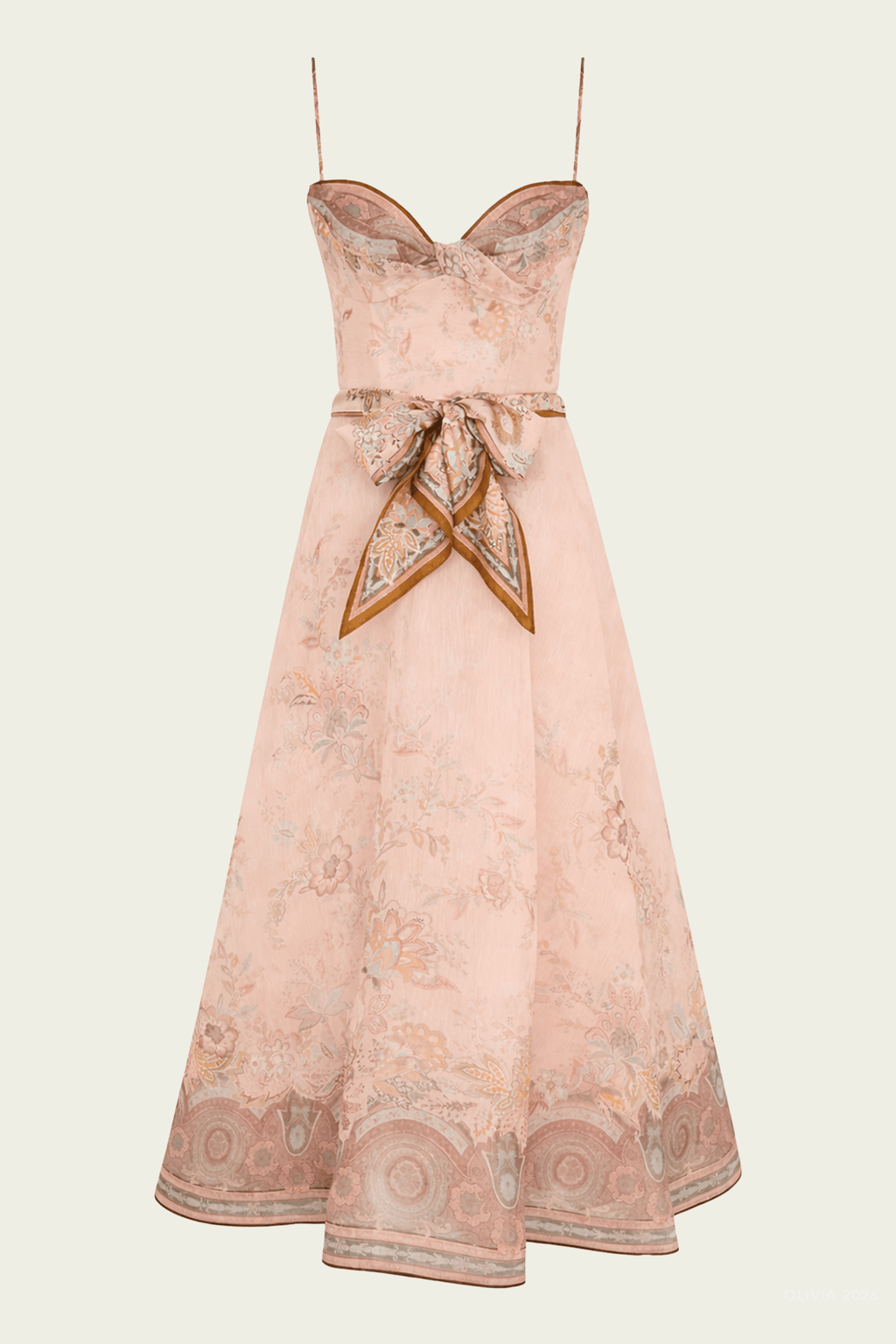 pink paisley dress Zimmermann Alchemy Midi Dress