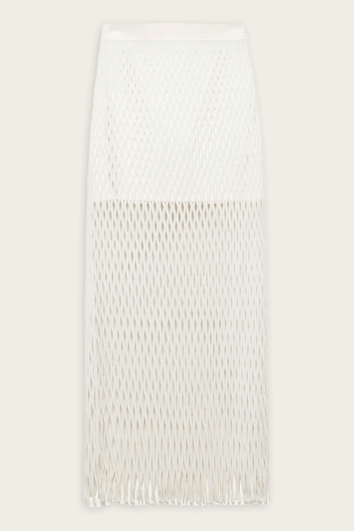Aldridge Knit Midi Skirt in Ivory - shop - olivia.com
