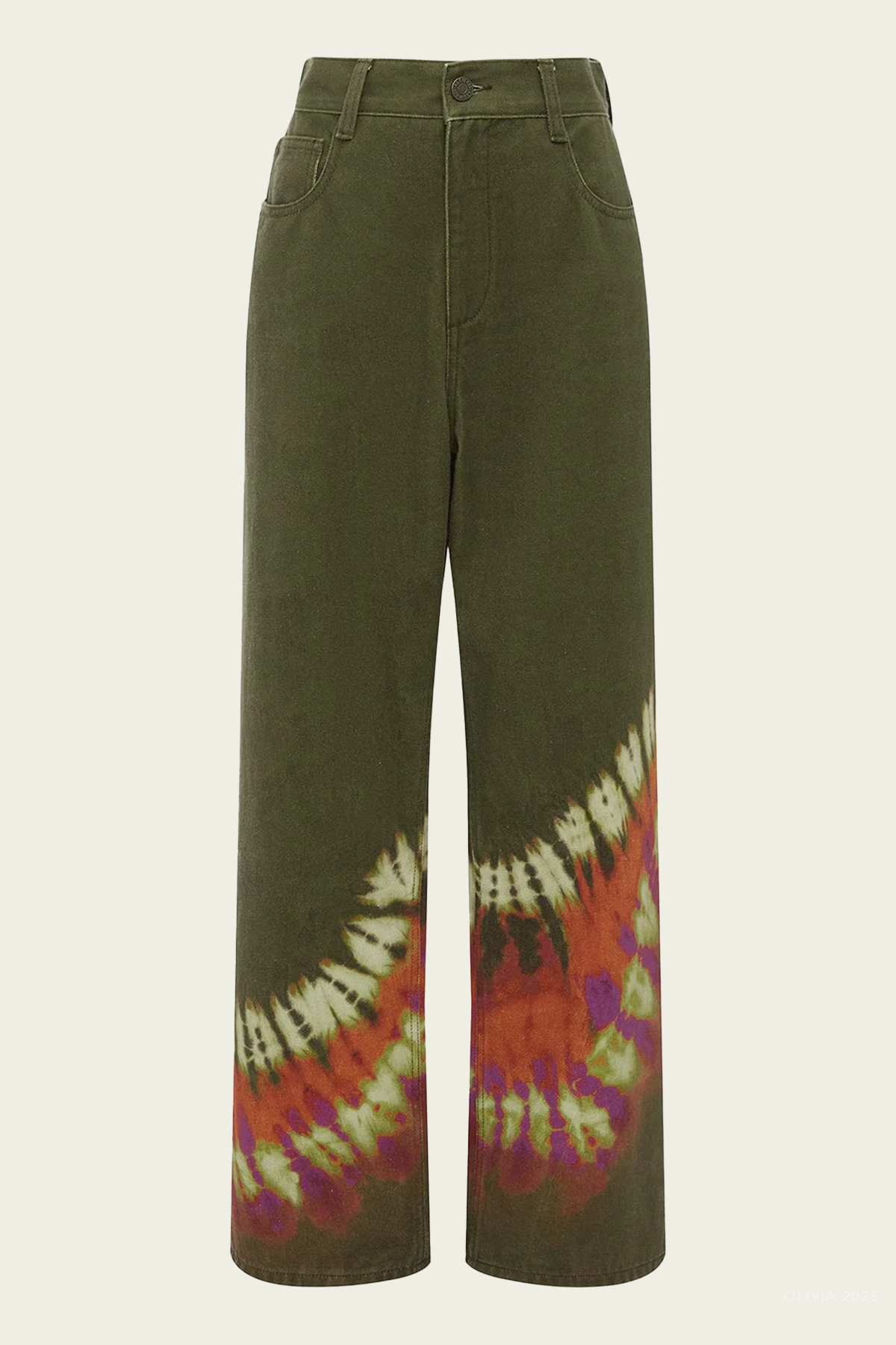 Marilyn Denim Mid Rise Jean in Khaki