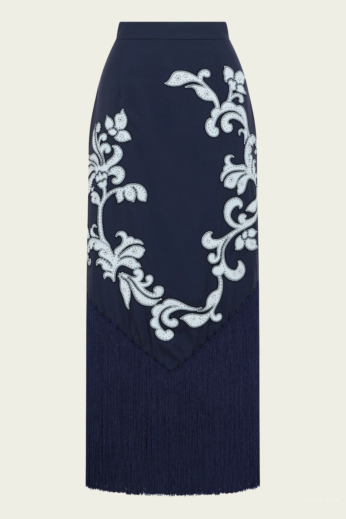 Dillon Applique Skirt in Ink