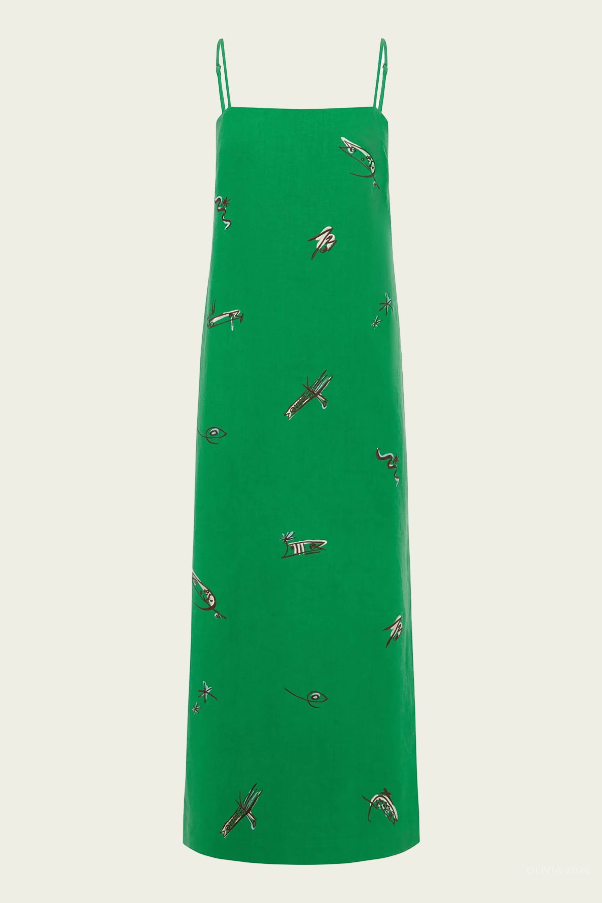 Wanda Embroidered Midi Dress