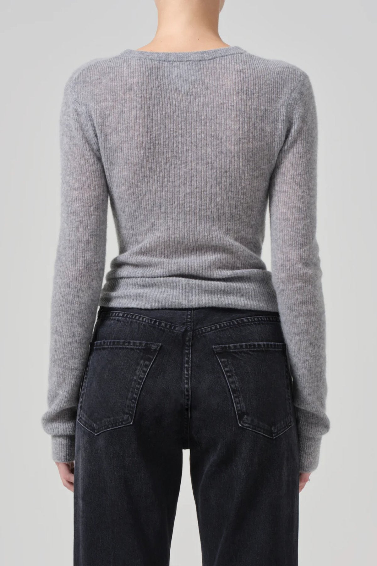 Alessia Crewneck Sweater in Dark Heather Grey - shop - olivia.com