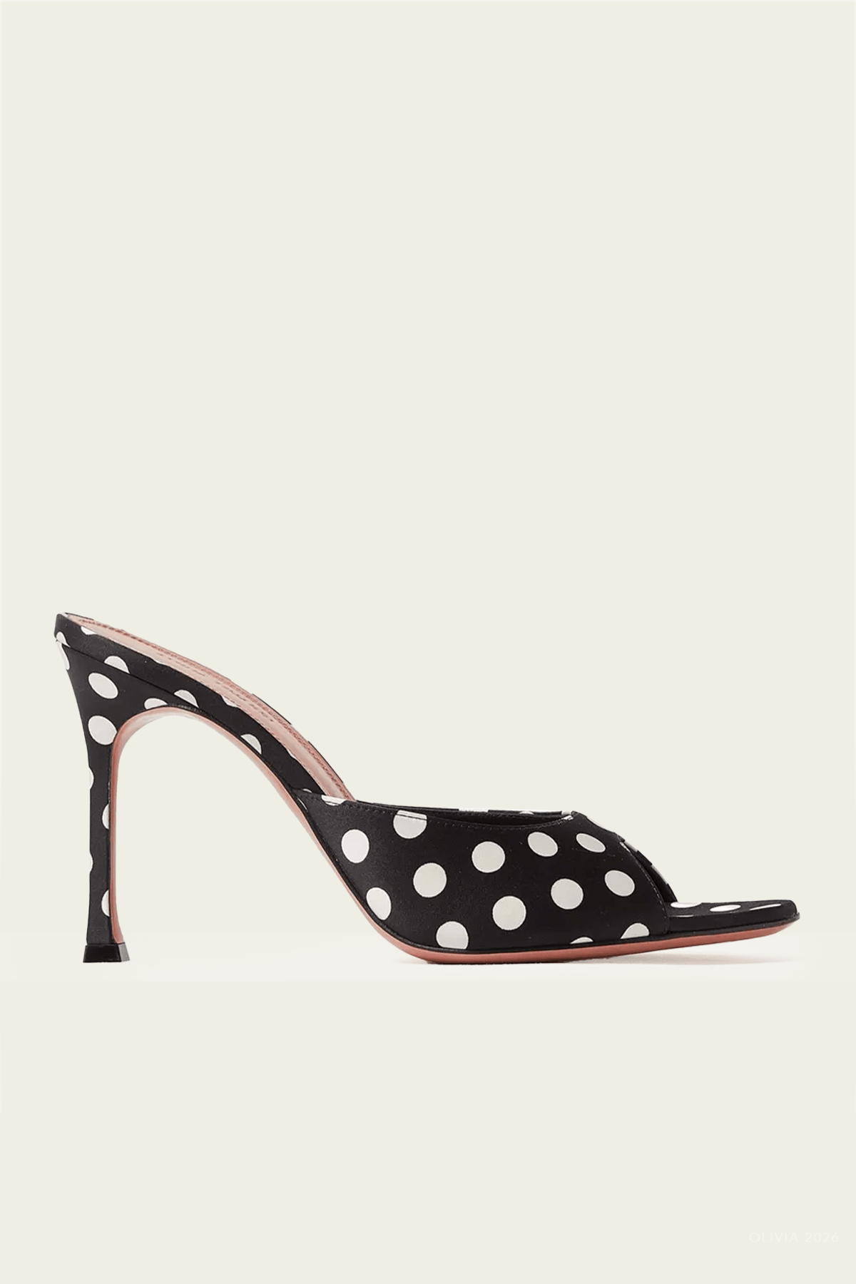 Alexa Slipper 95 in Black Polka Dot - shop - olivia.com