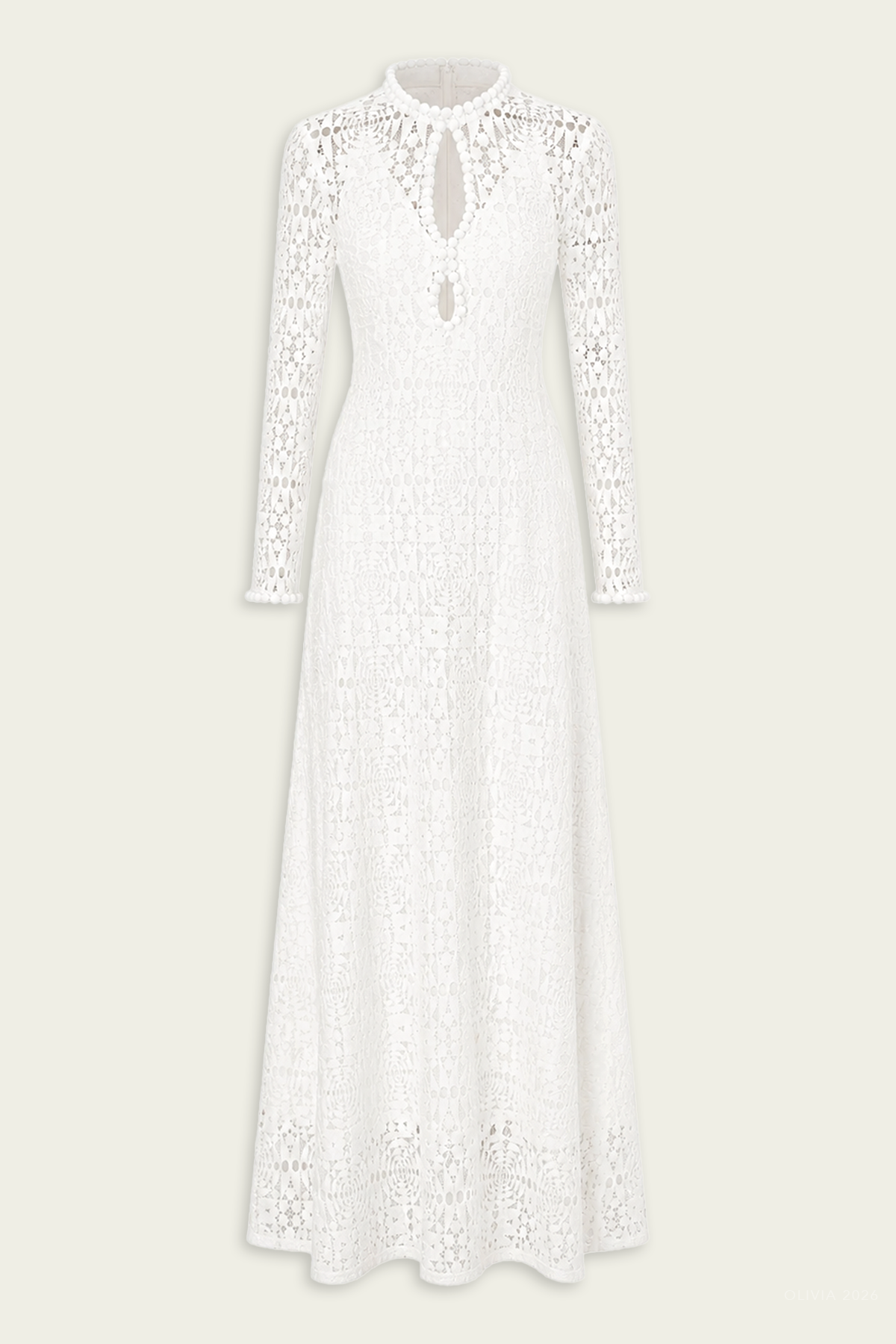Casilda Maxi Dress in Blanc