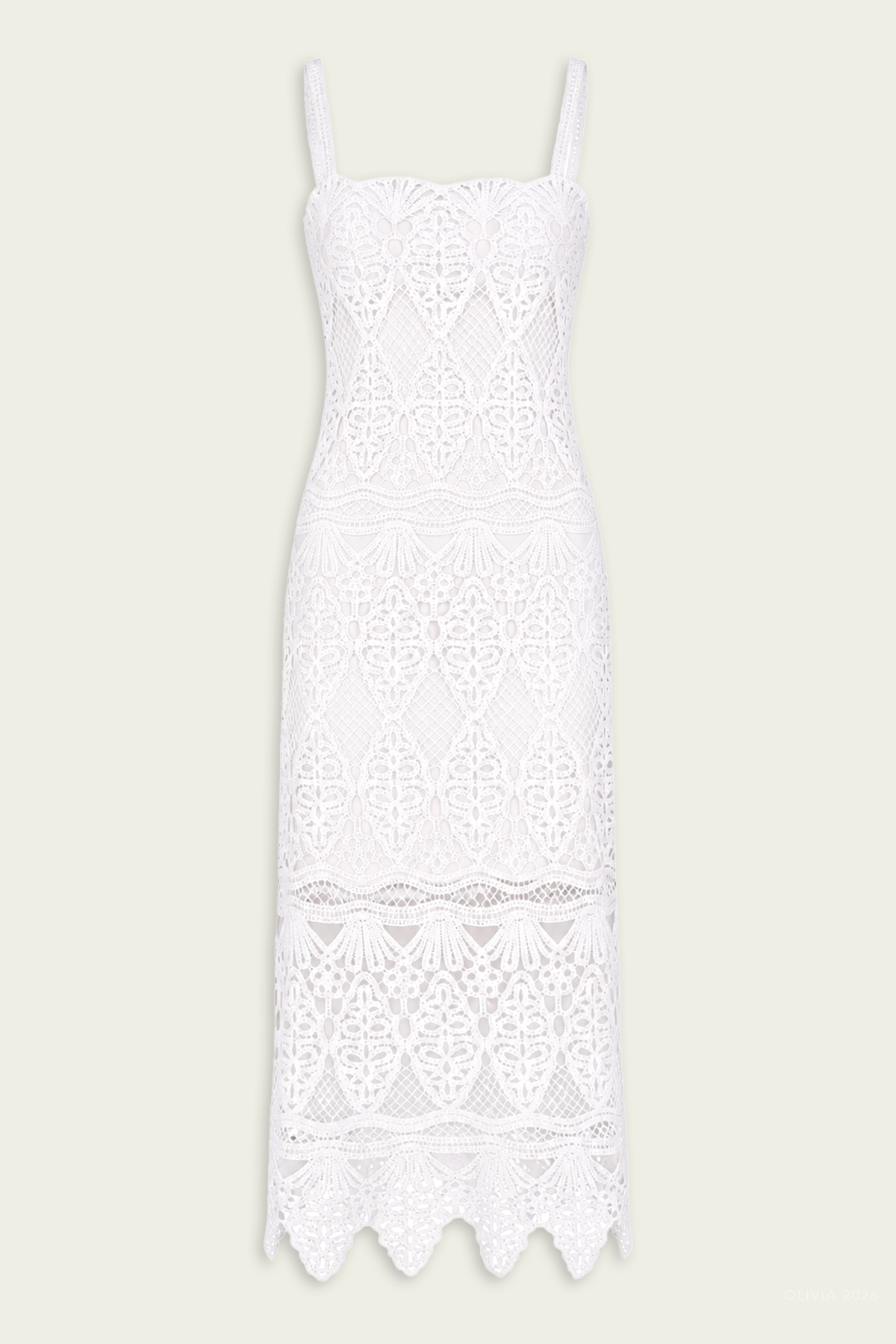 Ravello Midi Dress in White