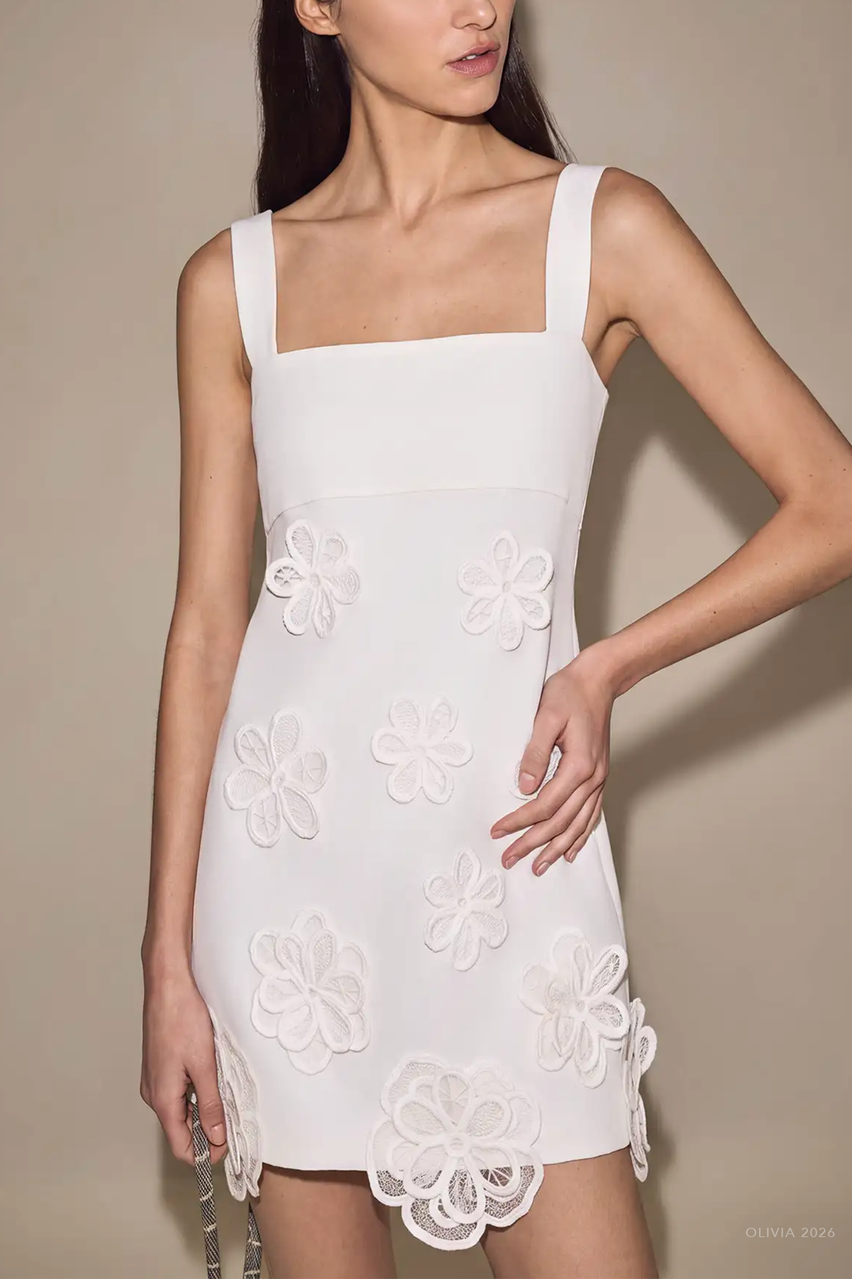 Provenza Mini Dress in White
