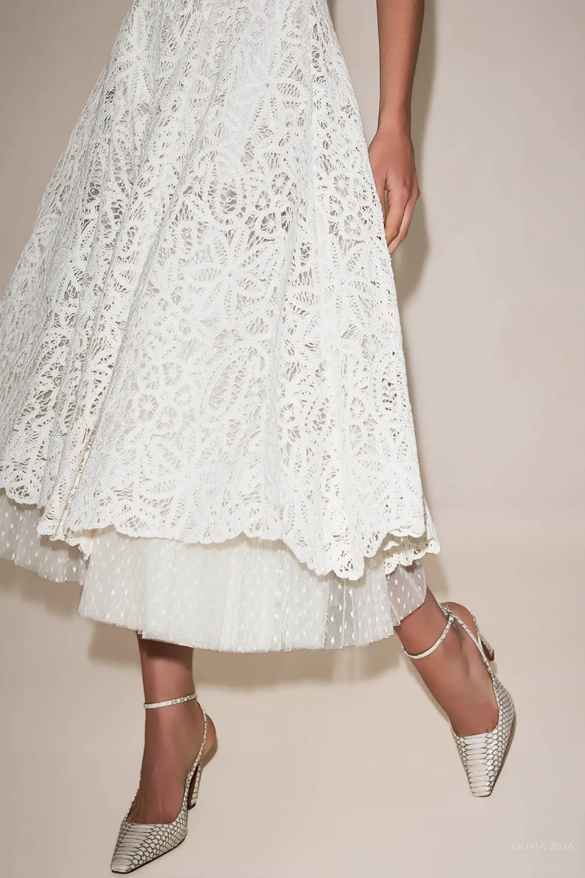 Arancia Midi Dress in Floral Macrame