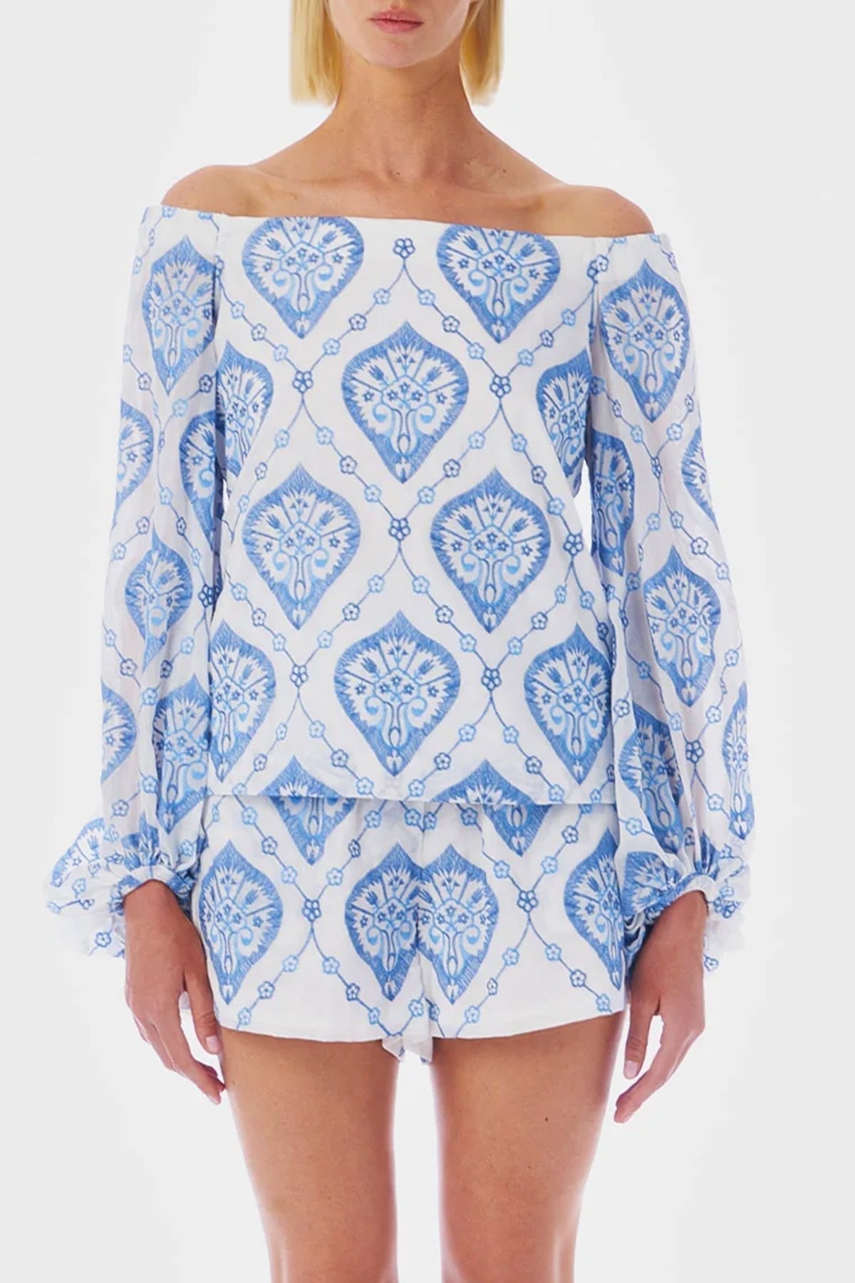 Amalfi Perla Top in Amalfi Blue - shop - olivia.com