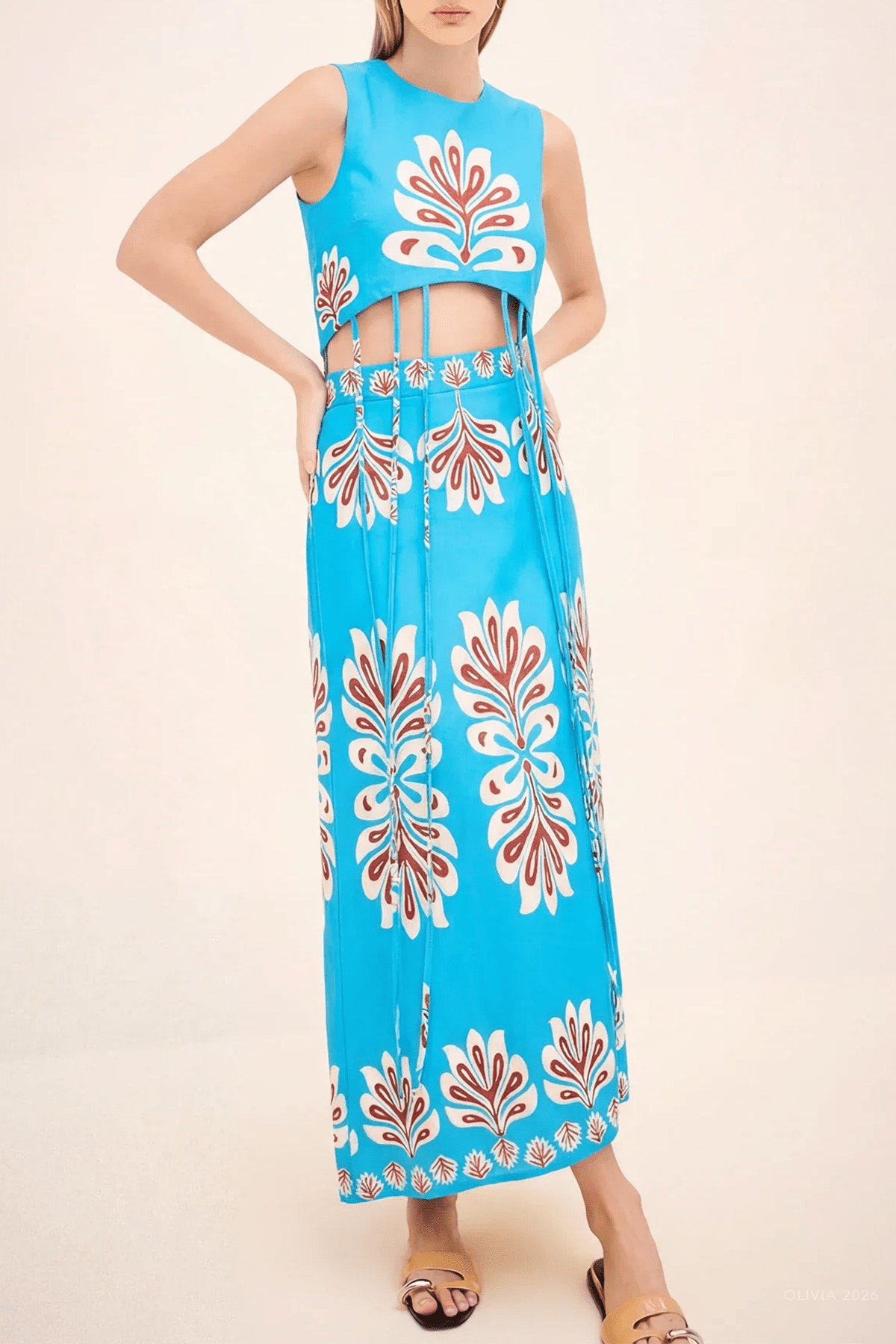 Amarisse Skirt in Cerulean Bloom - shop - olivia.com