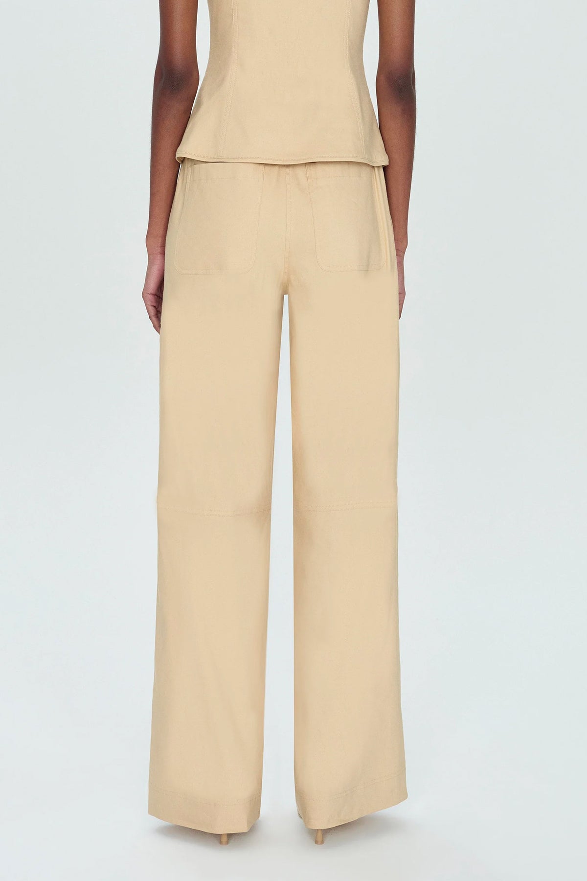 Amaya Belted Pants in Natural - shop-olivia.com