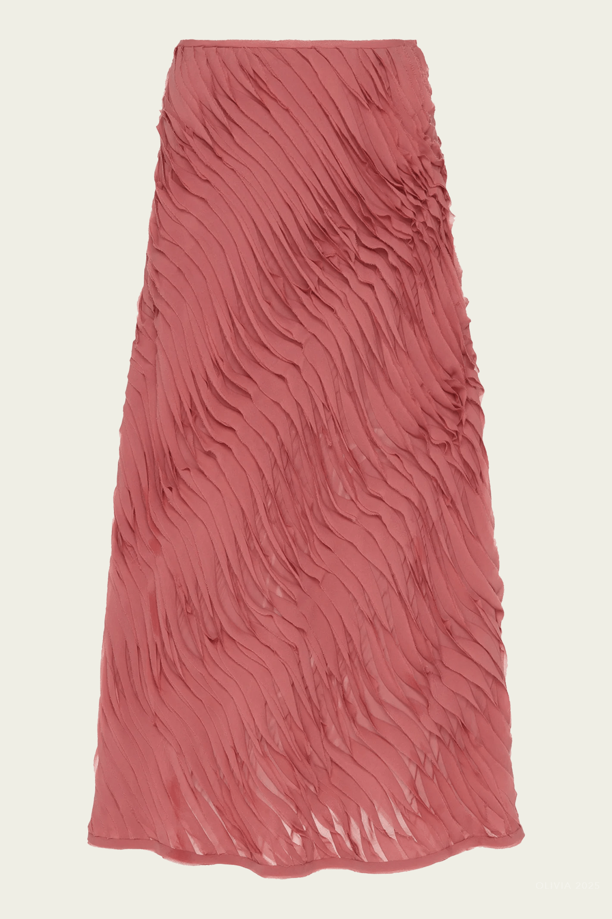 Amiko Midi Skirt in Chestnut - shop - olivia.com