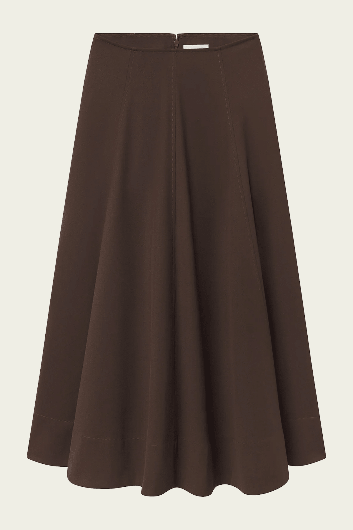 Aminah Tailored Midi Skirt in Coffee - shop-olivia.com
