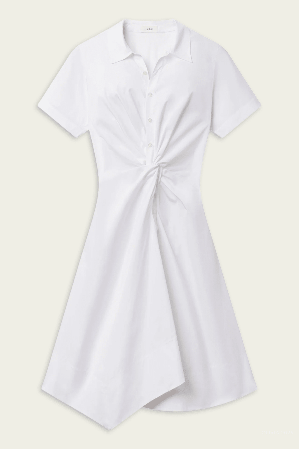 Ana Cotton Midi Shirtdress in White