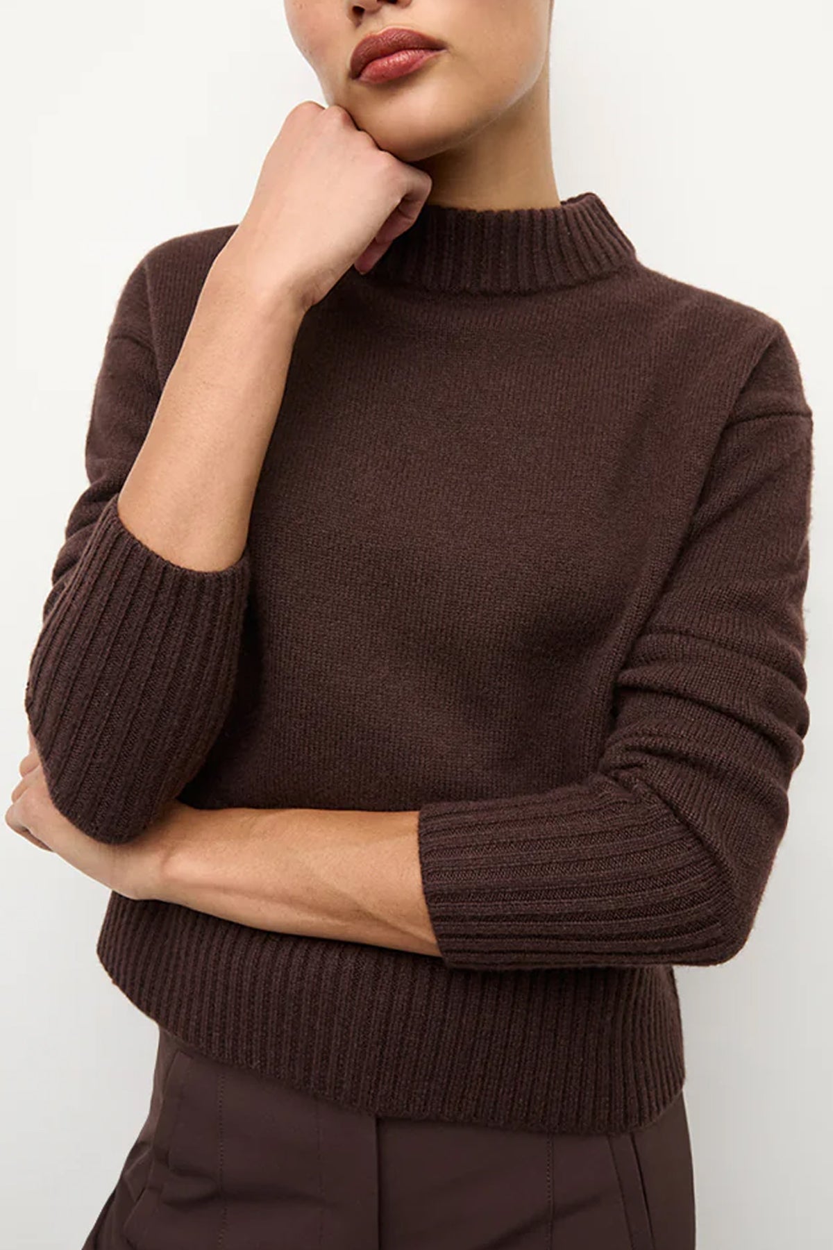 Andi Sweater in Dark Chocolate - shop - olivia.com