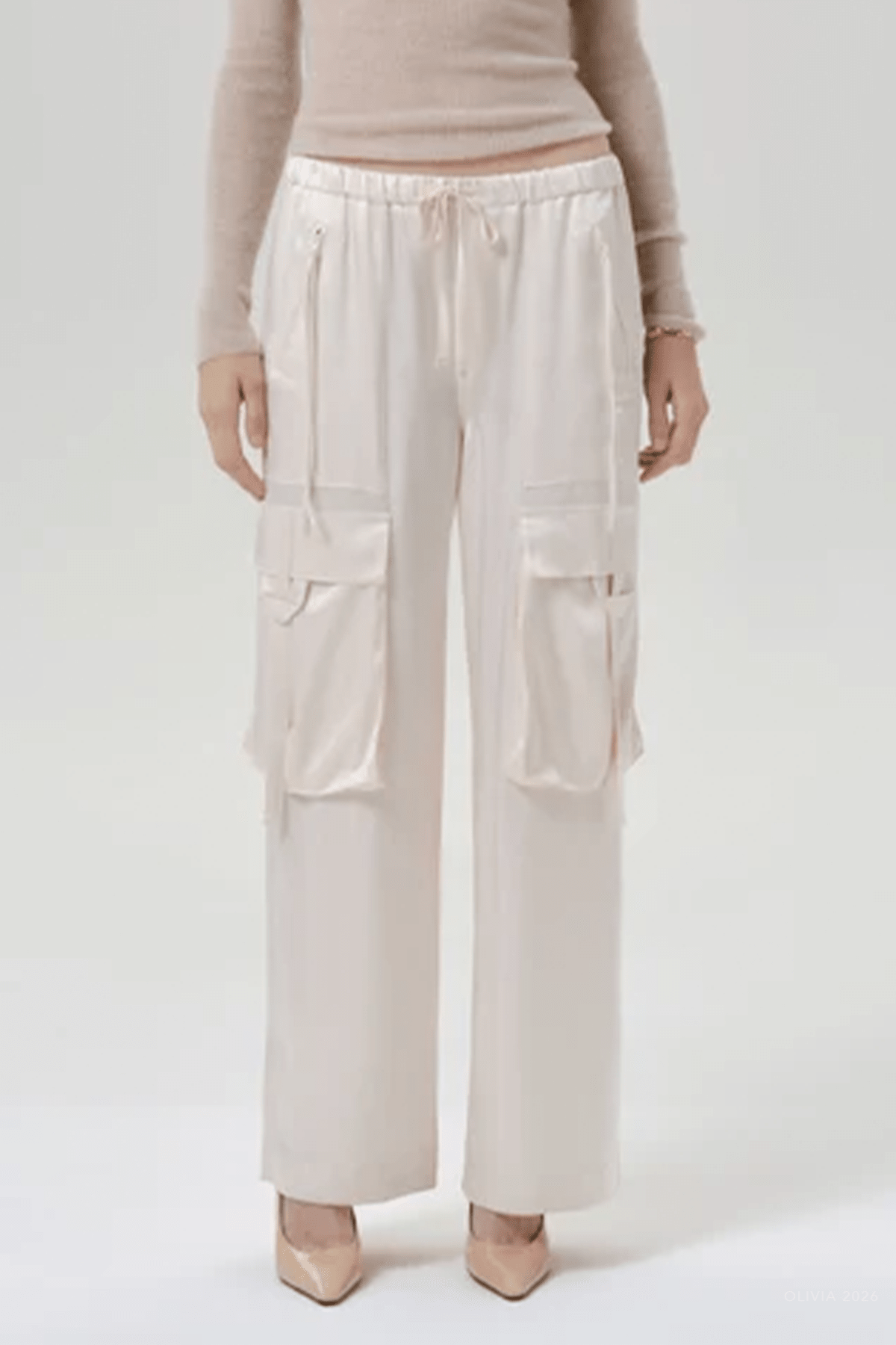 Andira Pull-On Pant in Cream - shop-olivia.com