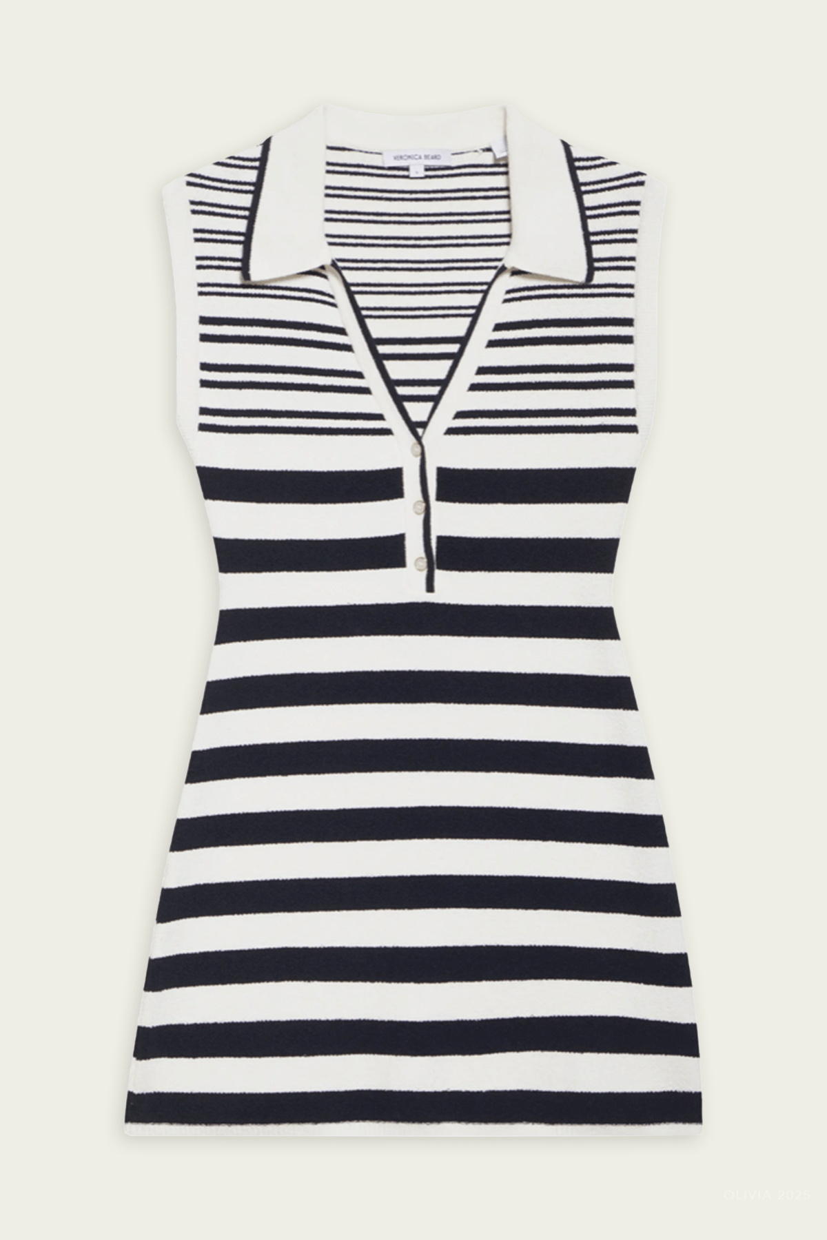 Annette Knit Dress in White Navy - shop - olivia.com