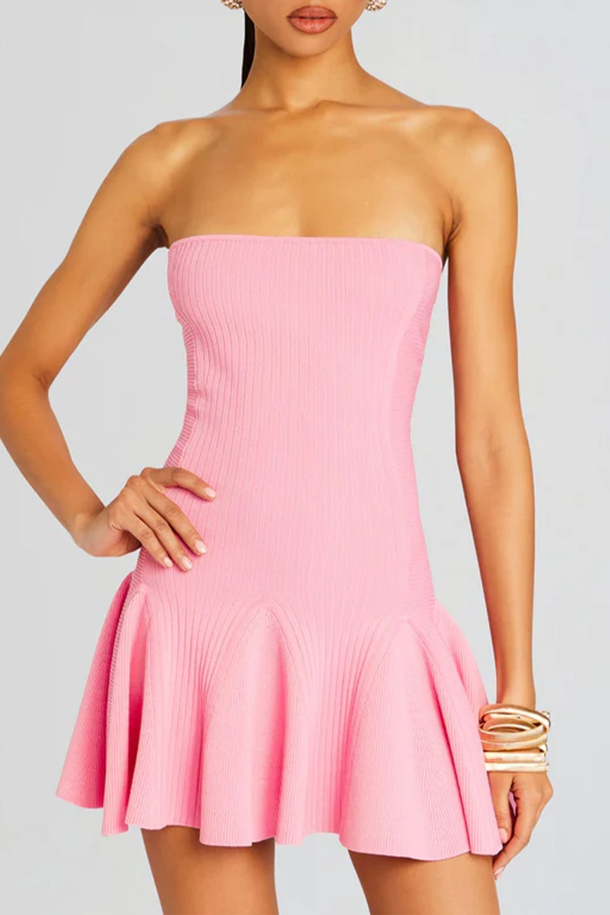 Annina Knit Dress in Metallic Pink - shop - olivia.com