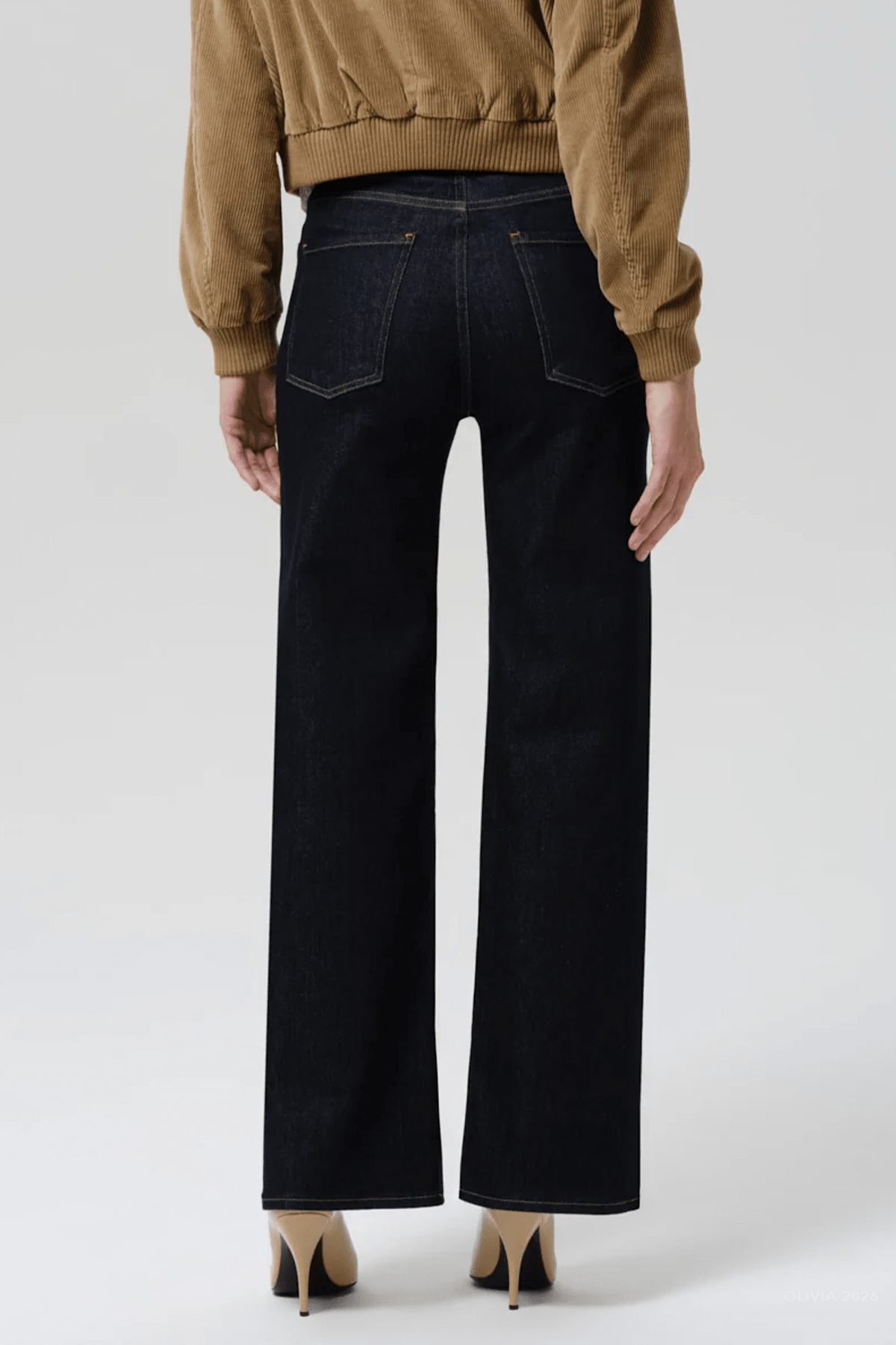 Annina Straight Leg 33" in Inky Rinse - shop-olivia.com