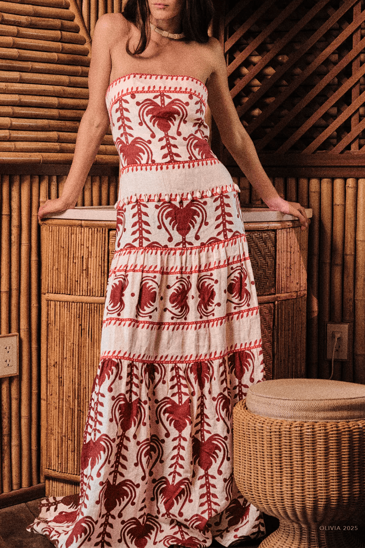 Another Chance Dress in Ecru Marsala - shop - olivia.com