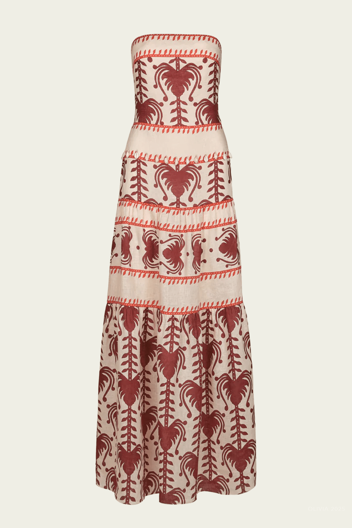 Another Chance Dress in Ecru Marsala - shop - olivia.com