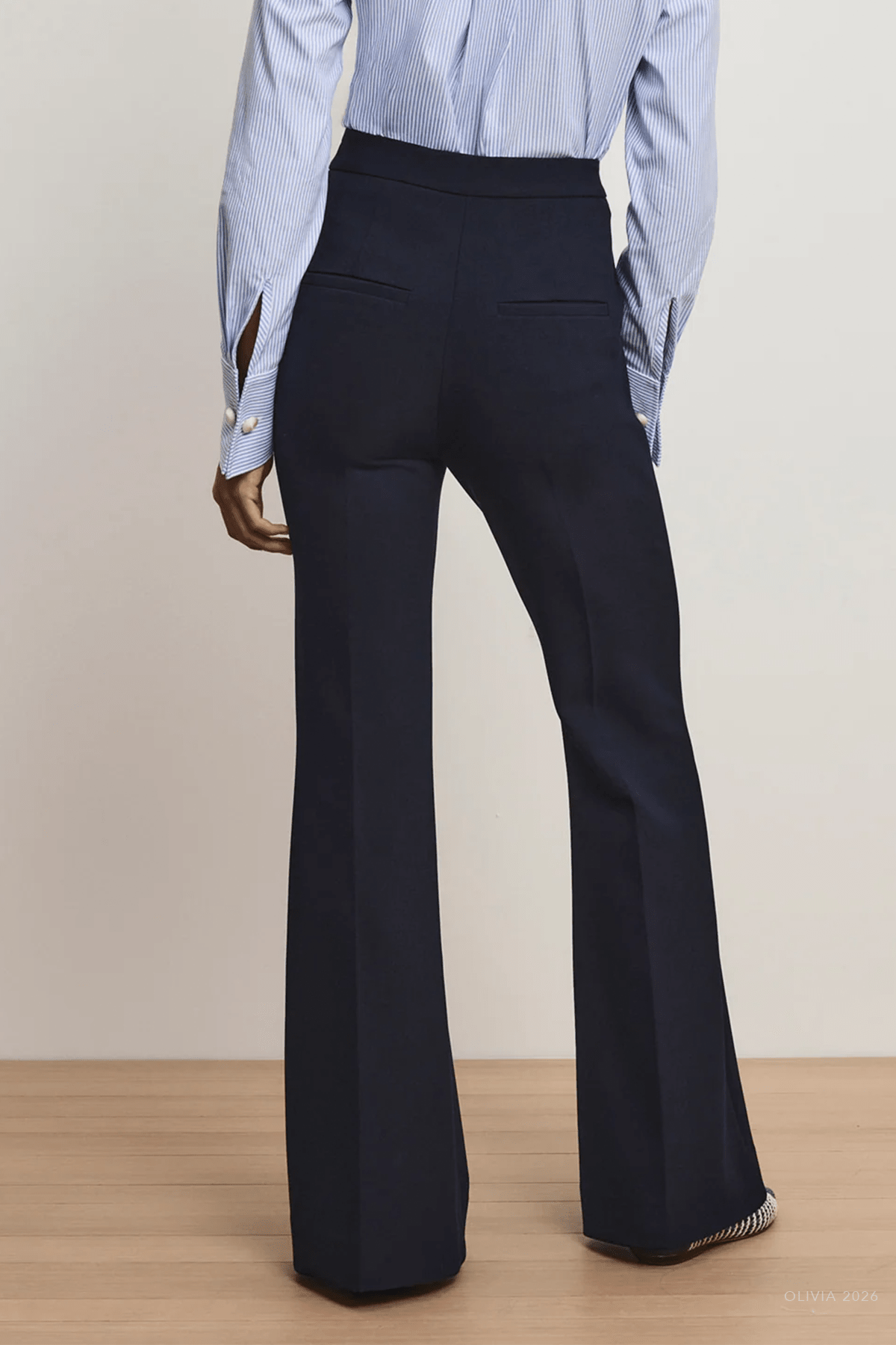 Arden Flared Pant in Navy - shop - olivia.com