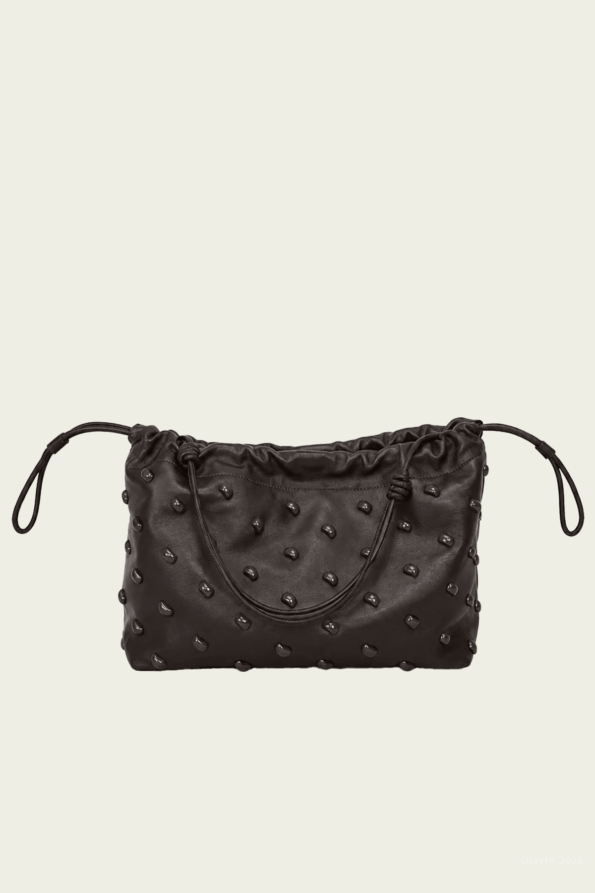 Arlo Studded Bag in Ganache - shop-olivia.com