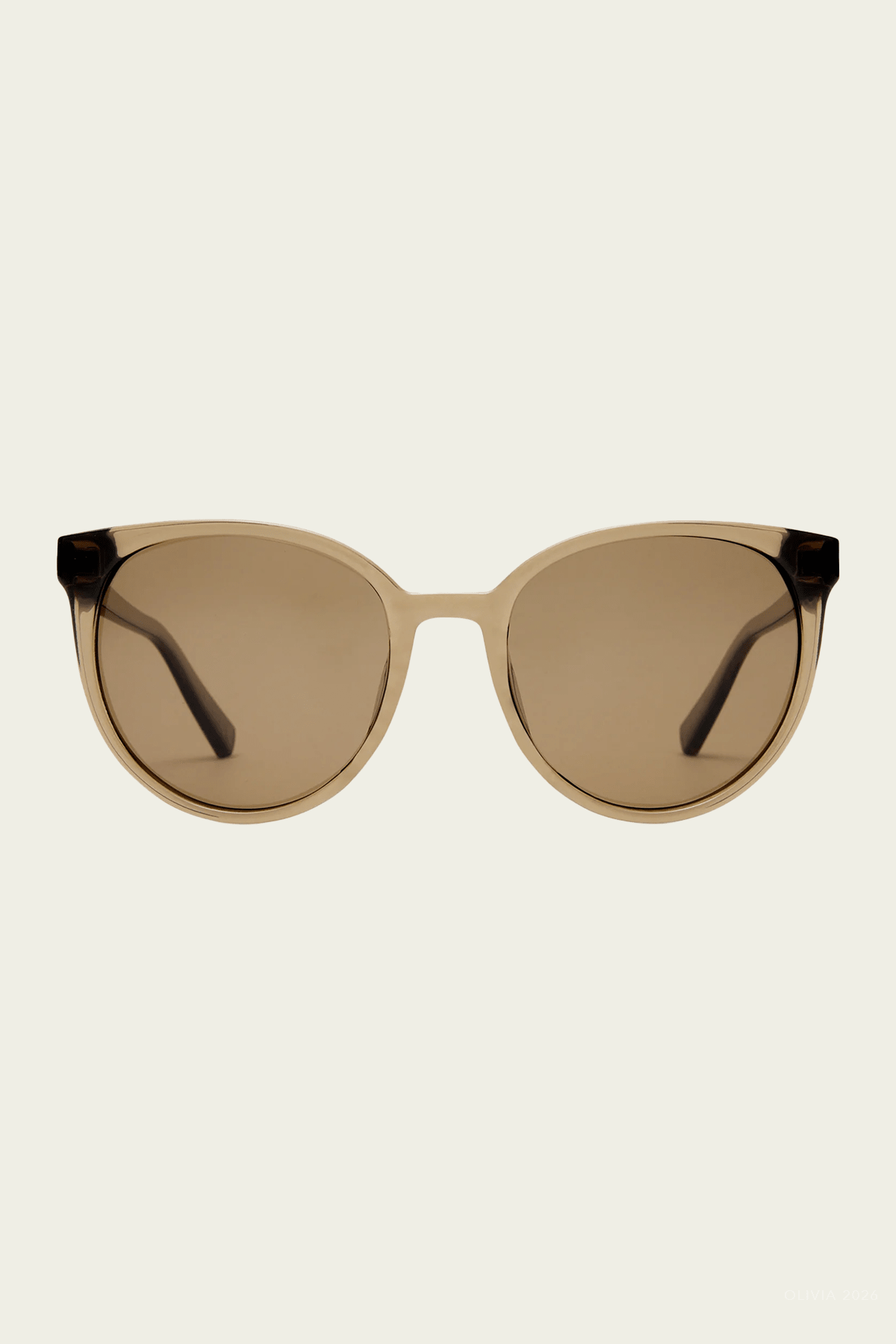 Armada Round Sunglasses in Cocoa - shop-olivia.com