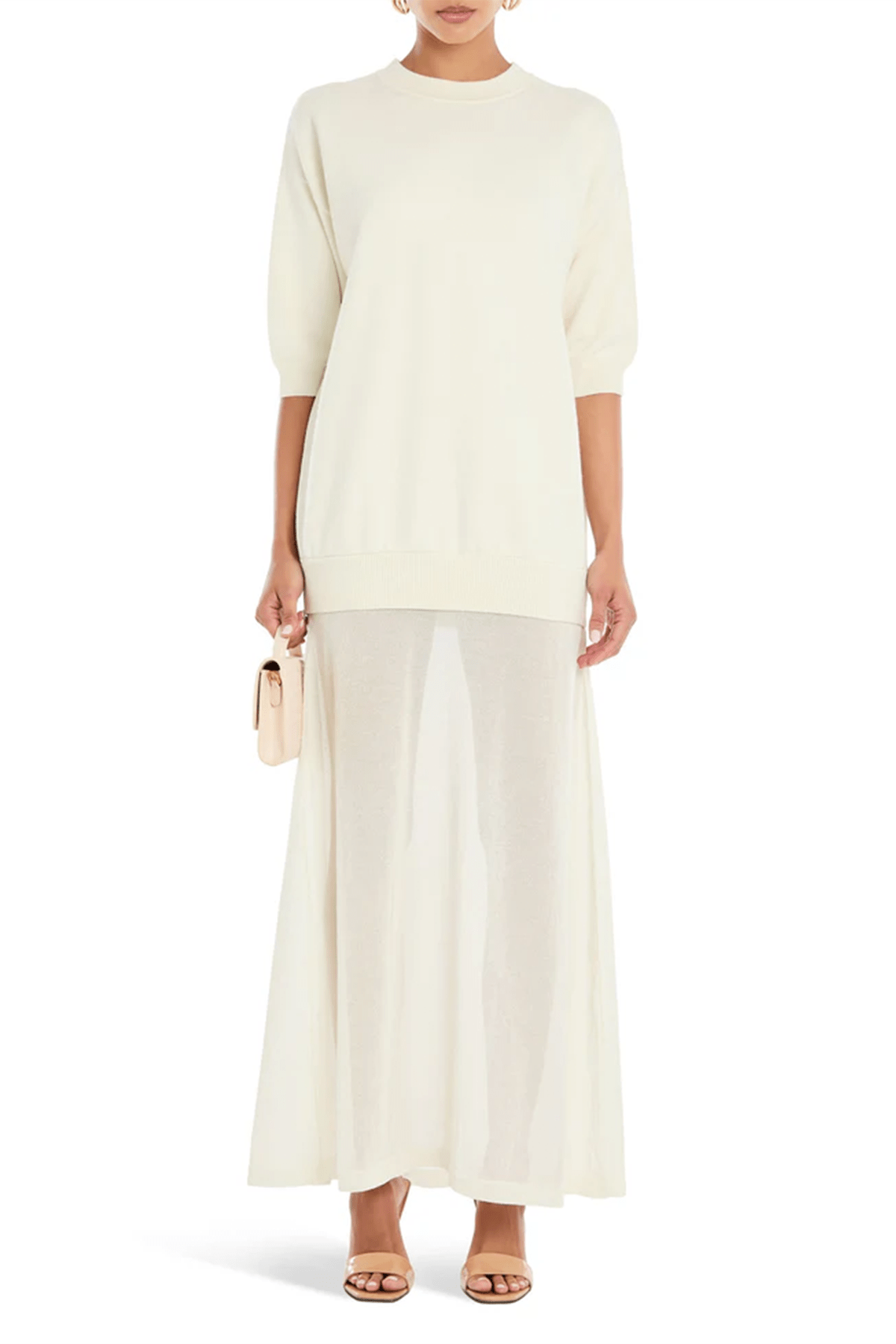 Arwen Knit Maxi Dress in Eggshell - shop - olivia.com
