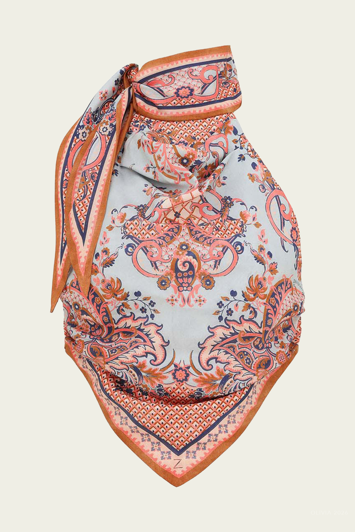 Aster Scarf Bodice in Blue Paisley Floral - shop-olivia.com