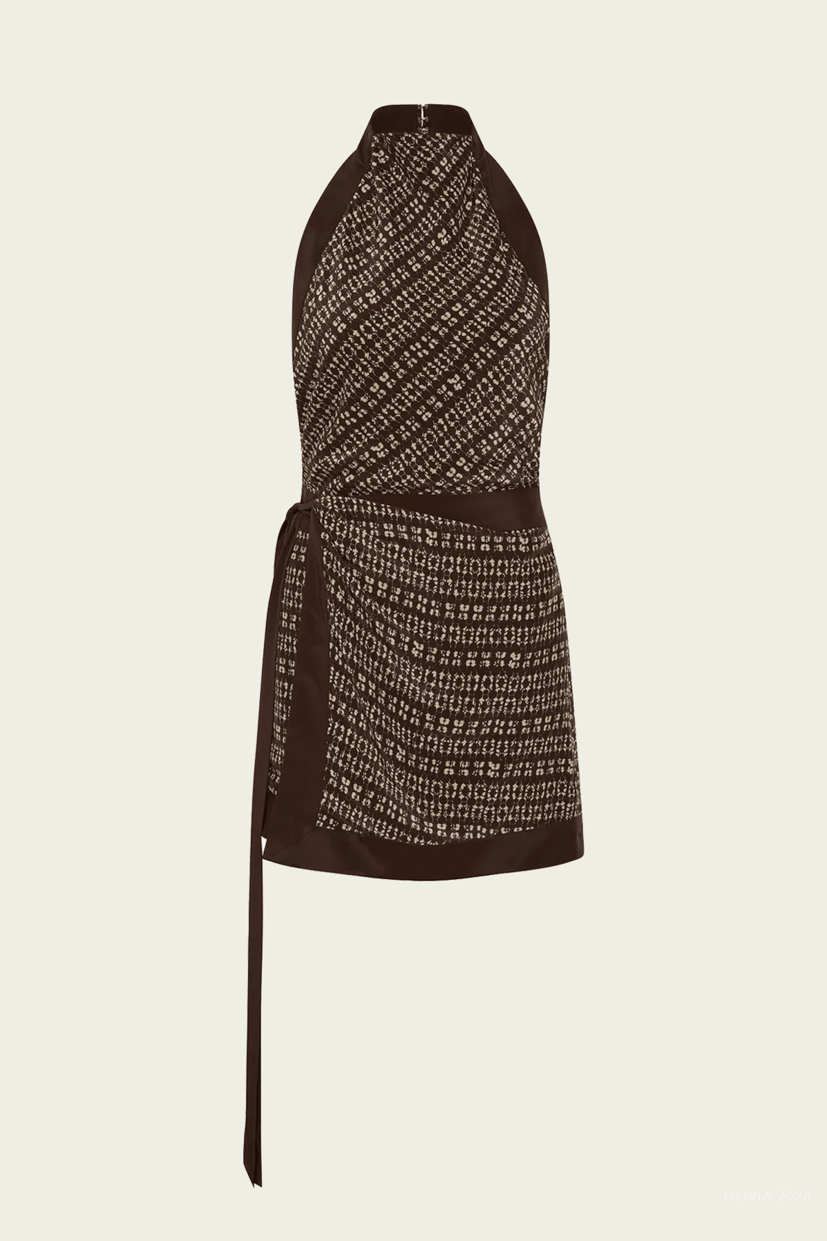 Astrid Open Back Mini Dress in Tisso Plum - shop-olivia.com