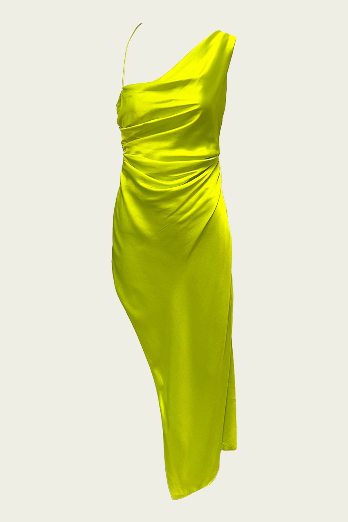 Asymmetrical Bardot Dress in Neon - shop-olivia.com