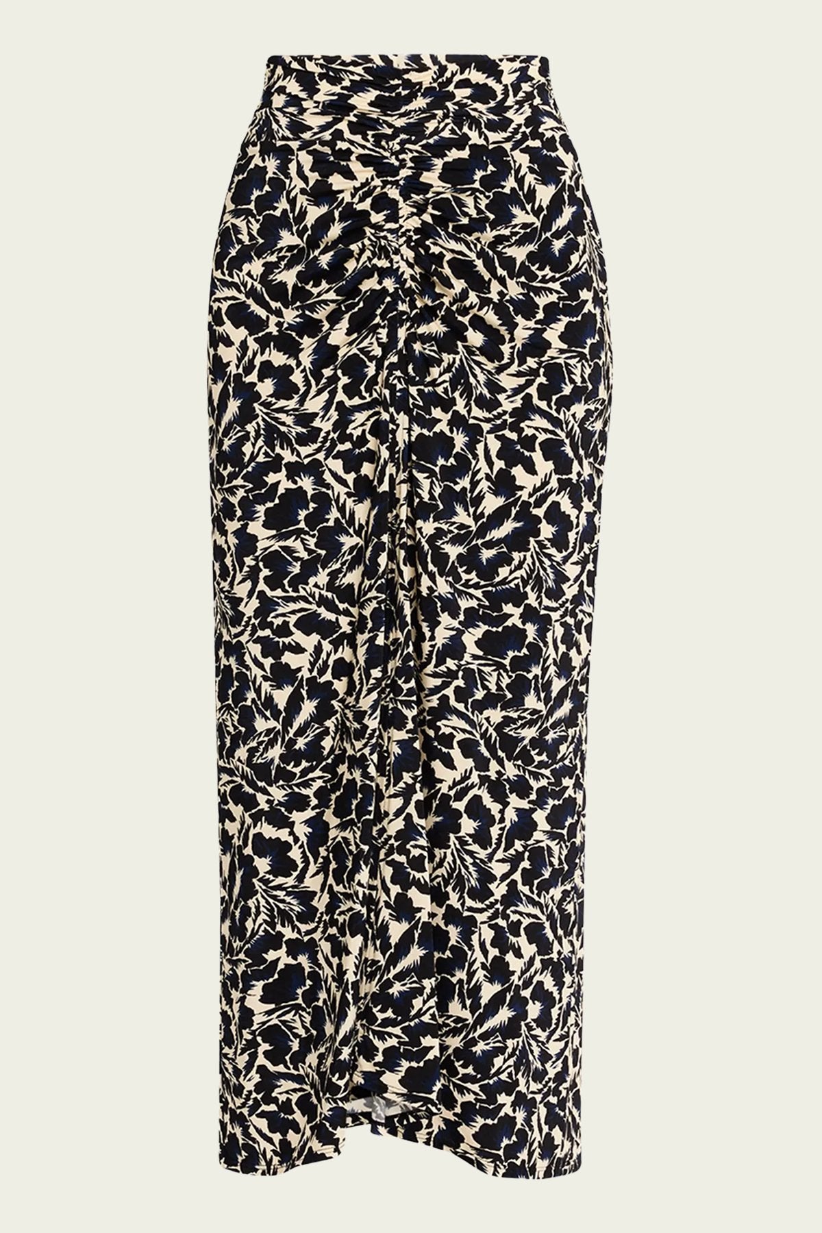 Aurelie Jersey Midi Skirt in Navy Cream - shop - olivia.com